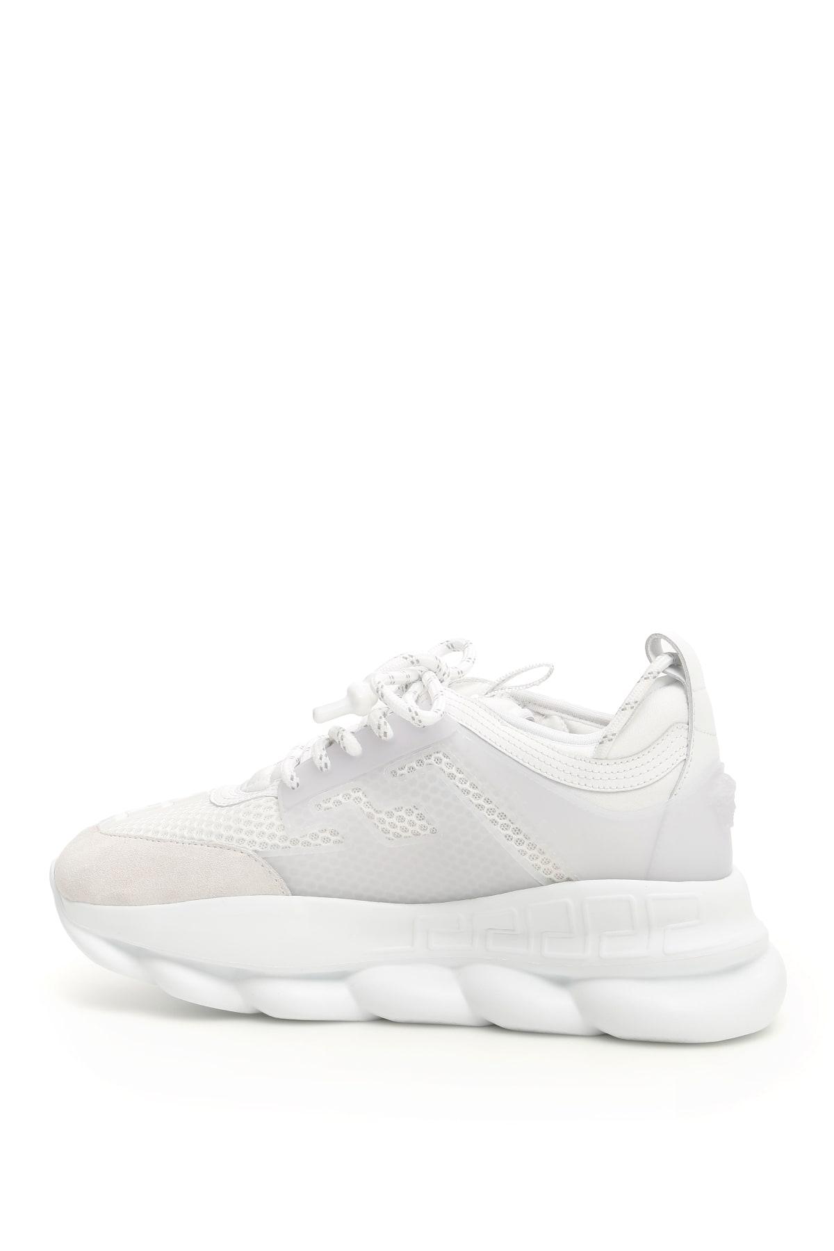 Versace Chain Reaction Sneakers in White | Lyst