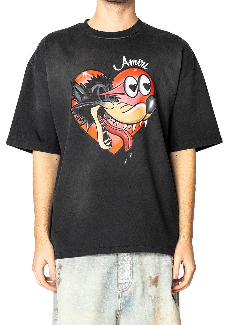 Amiri Hopeless Romantic Crew Neck T-Shirt in Black for Men