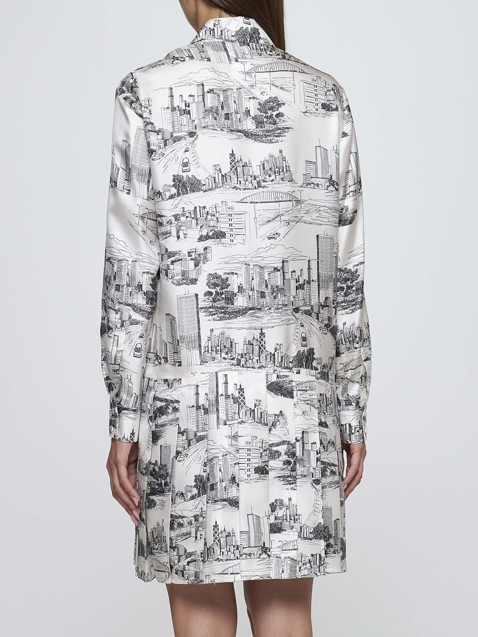 ワンピース MAX MARA Printed Silk Manna Shirt Dress ワンピース MAX MARA PRINTED SILK MANNA SHIRT DRESS Long