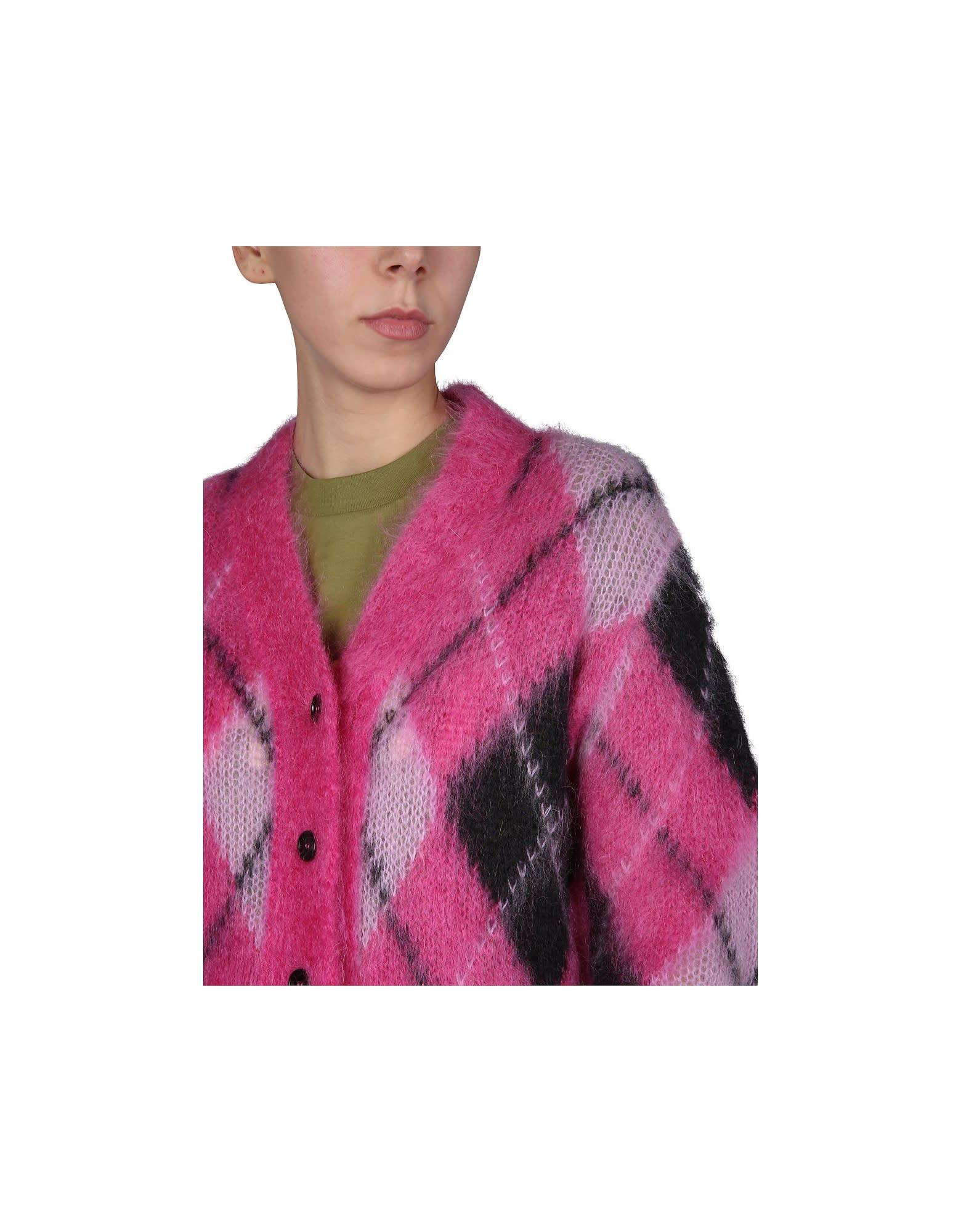 fuchsia pink cardigan