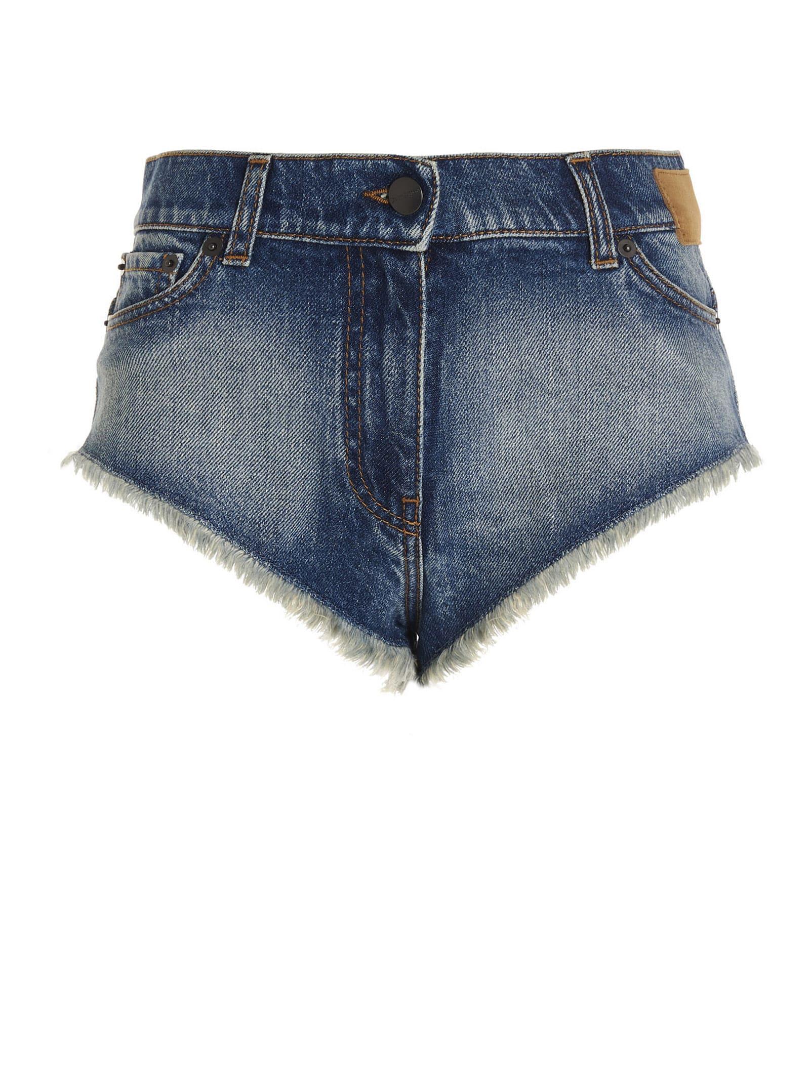 Palm Angels Cotton Hot Shorts in Blue