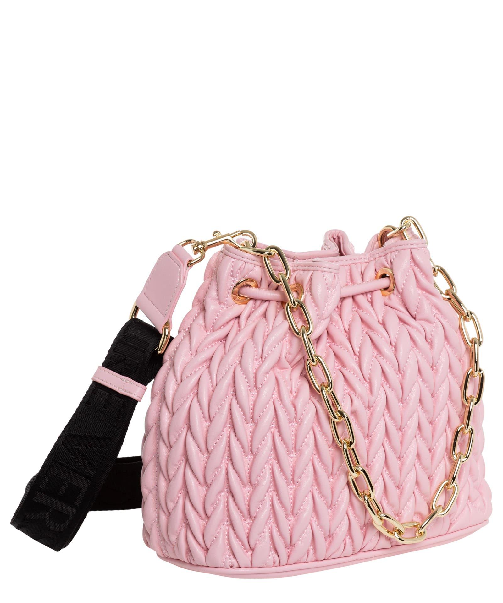 Womens Bags Bucket bags and bucket purses Versace Jeans Couture Synthetic Logo Plaque Bucket Bag in Pink 