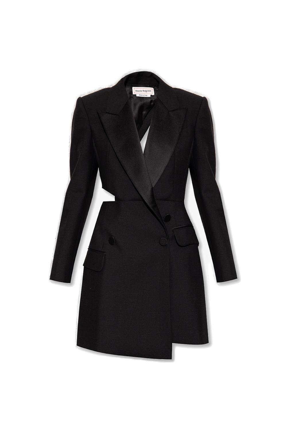 Alexander McQueen Blazer-style Dress in Black | Lyst