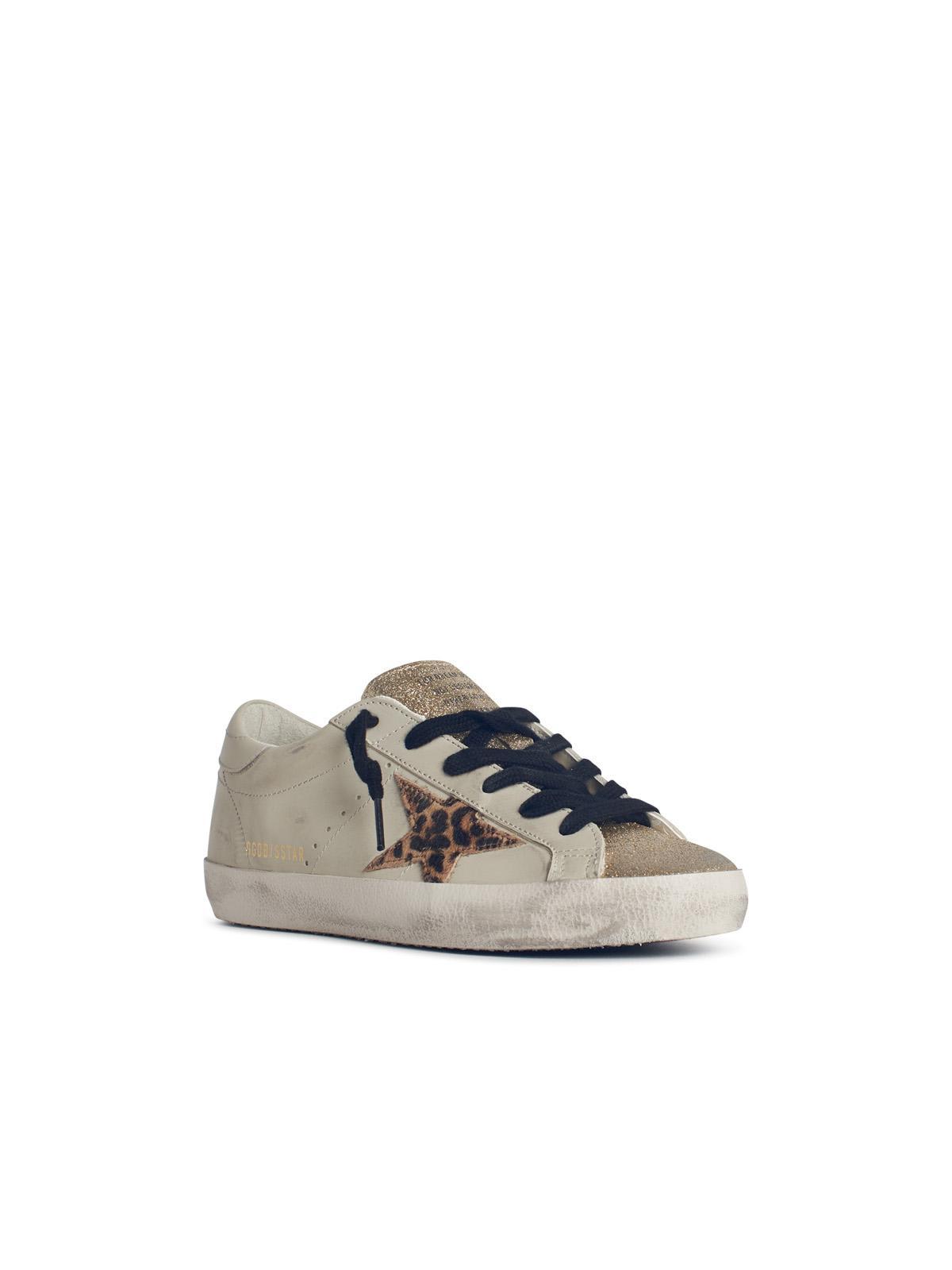 Designer Golden Goose Deluxe Brand Super-Star Leopard Sneakers for
