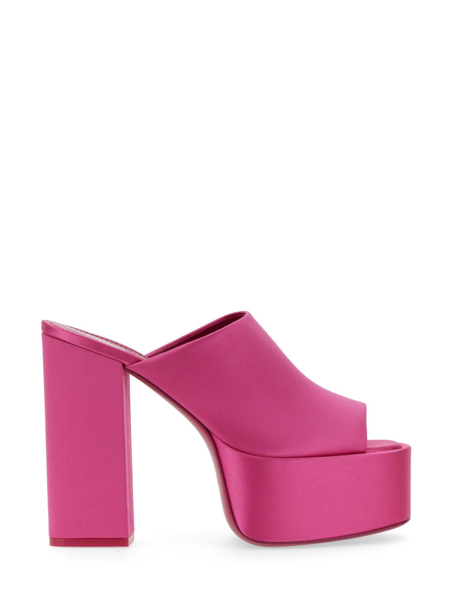 Paris Texas Sasha Block Heel Mules in Pink | Lyst