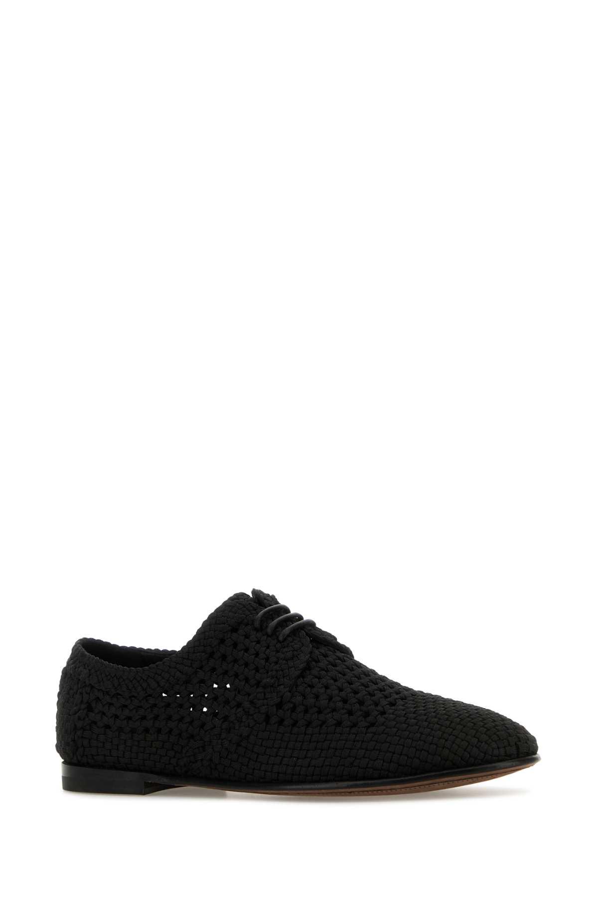 スニーカー DOLCE & GABBANA Black Crochet Lace-Up Shoes Dolce & Gabbana Crochet Lace-Up Shoes in Black for Men | Lyst