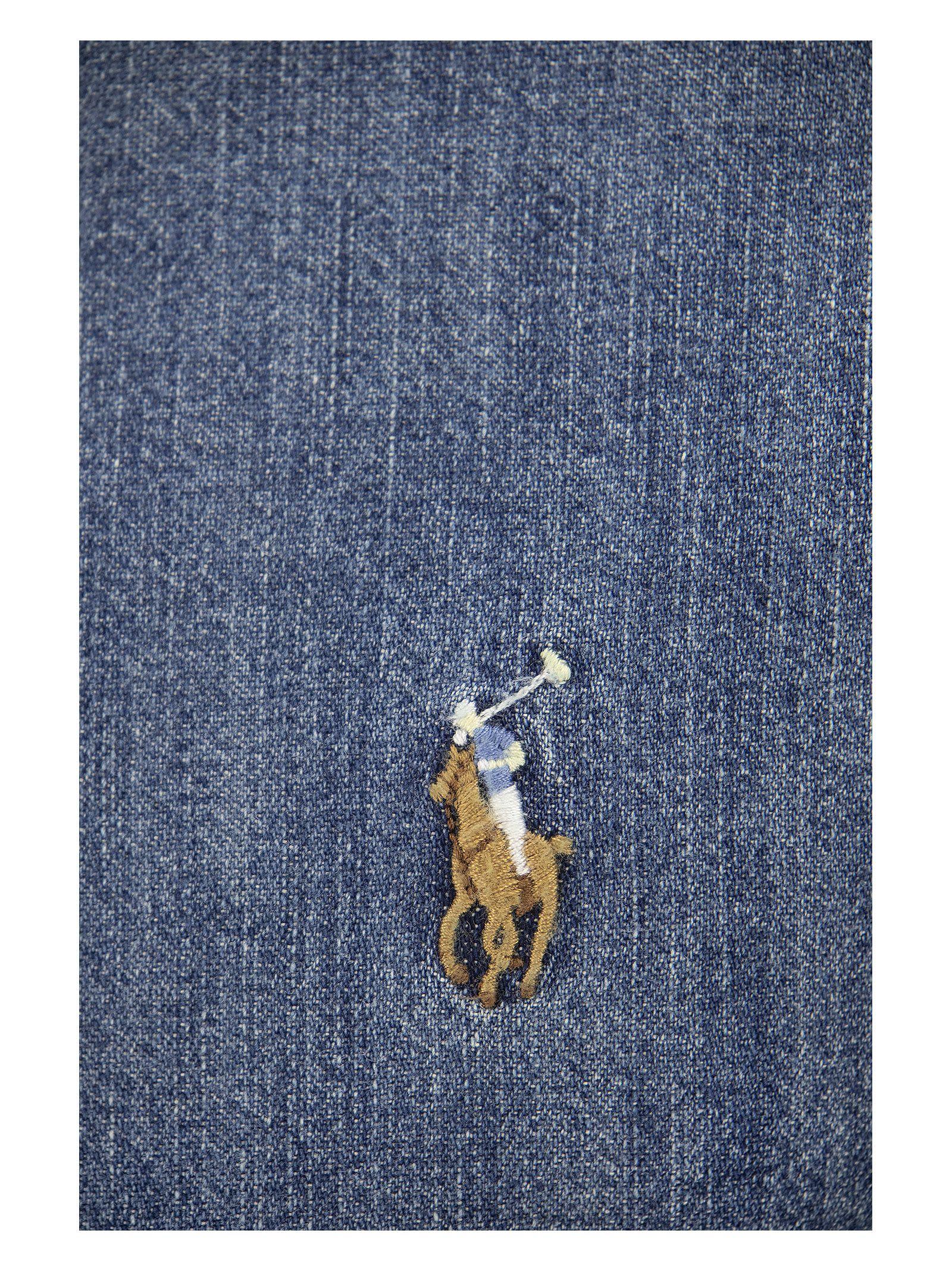 Ralph Lauren Slim Denim Sport Shirt in Blue Men | Lyst