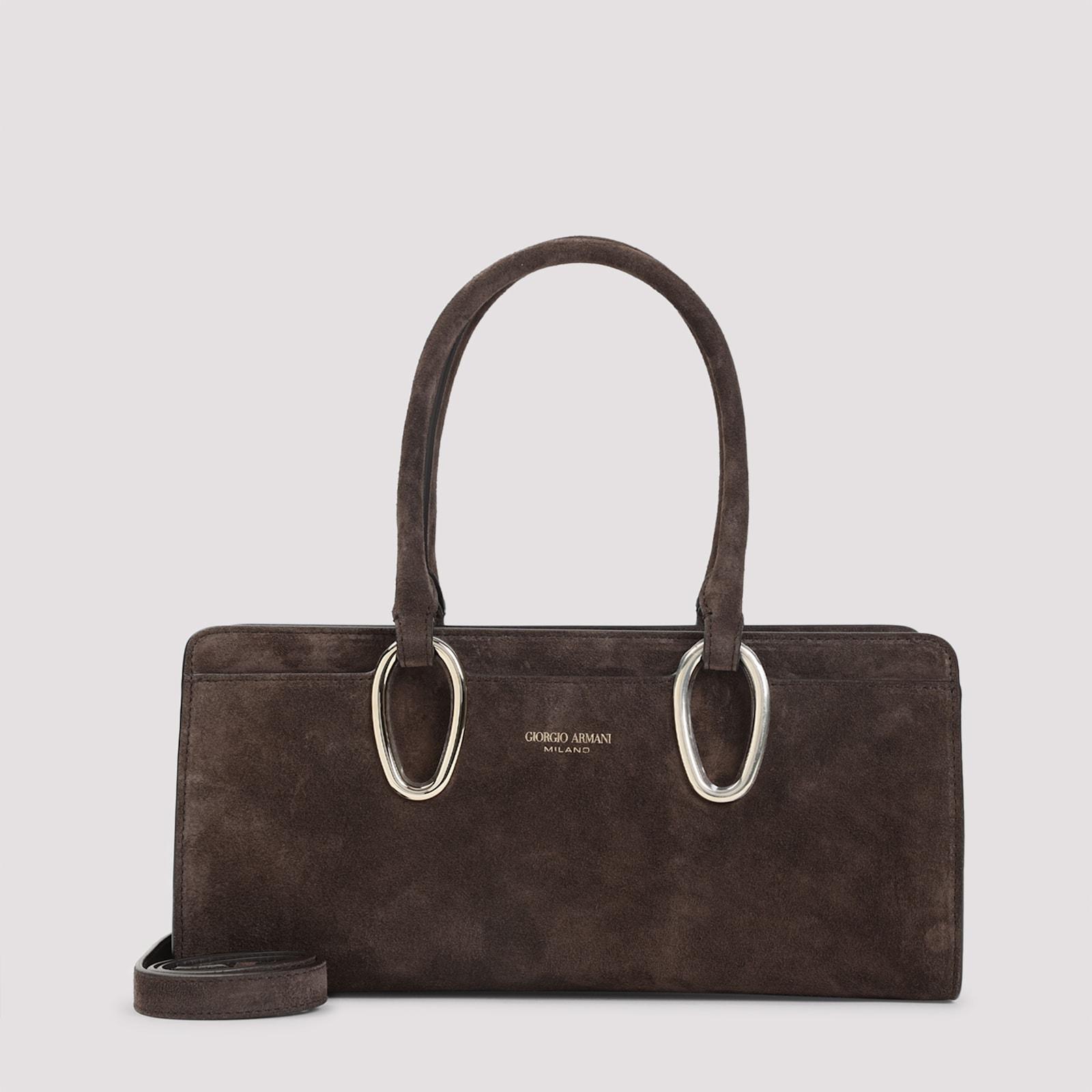 トートバッグ GIORGIO ARMANI Giorgio Armani Calf Leather Handbag Giorgio Armani top-handle Tote Bag | Black | FARFETCH