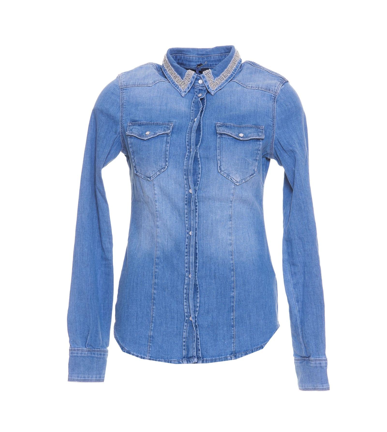 Liu Jo Denim Shirt in Blue | Lyst