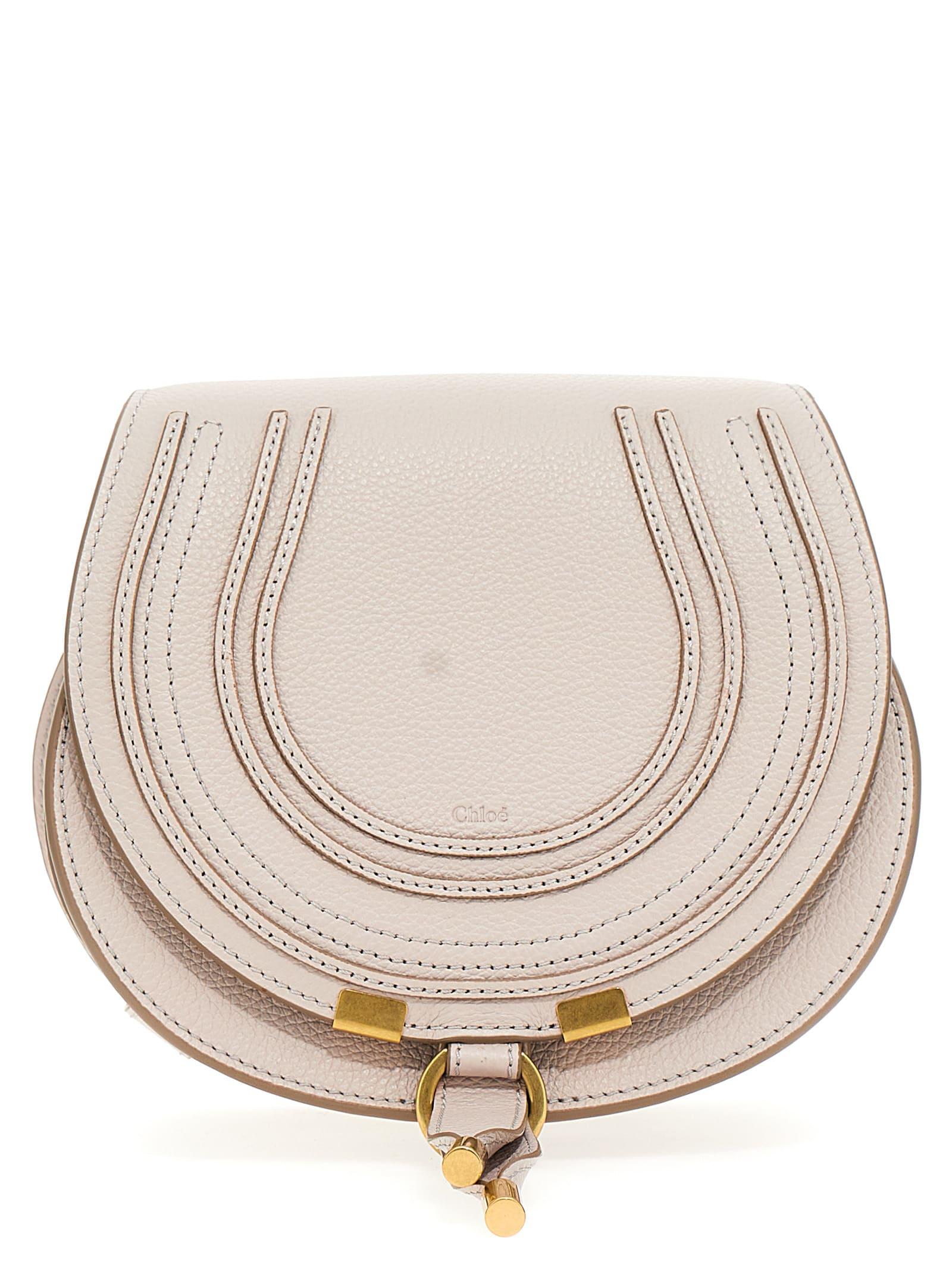 Chloé Saddle Marcie Small Crossbody Bag in Natural Lyst