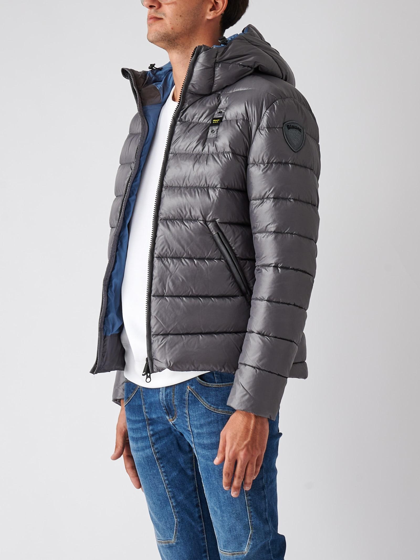 Blauer Giubbino Corto Imbottito Jacket in Gray for Men | Lyst