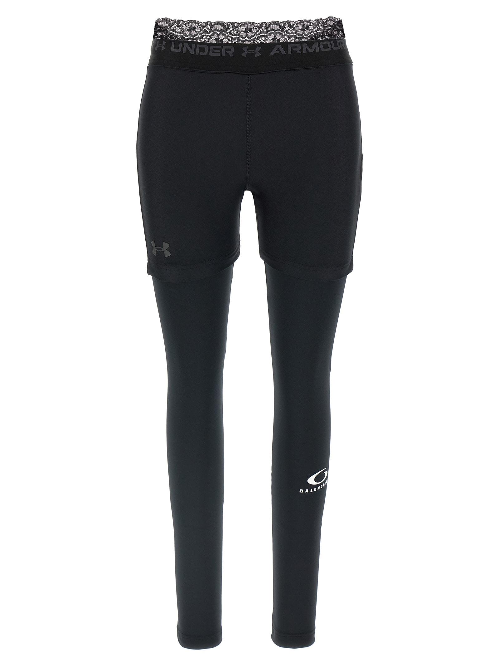 スパッツ・レギンス BALENCIAGA LEGGINGS (7932944E2B9 1081) Balenciaga Black Activewear leggings in matt nylon blend