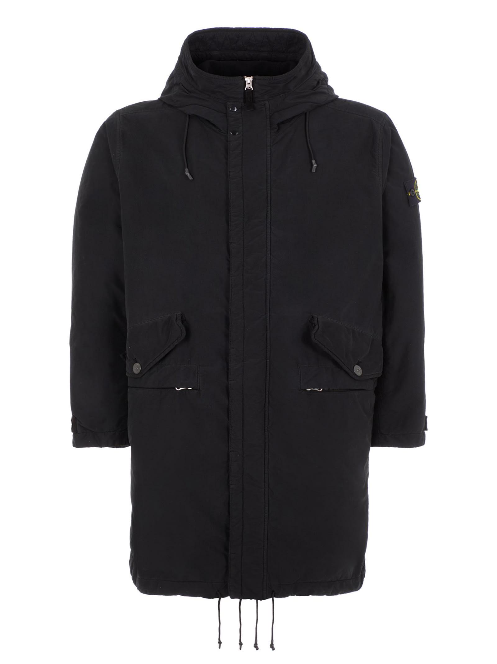 Stone Island Parka David Light-tc With Micropile in Black for Men | Lyst