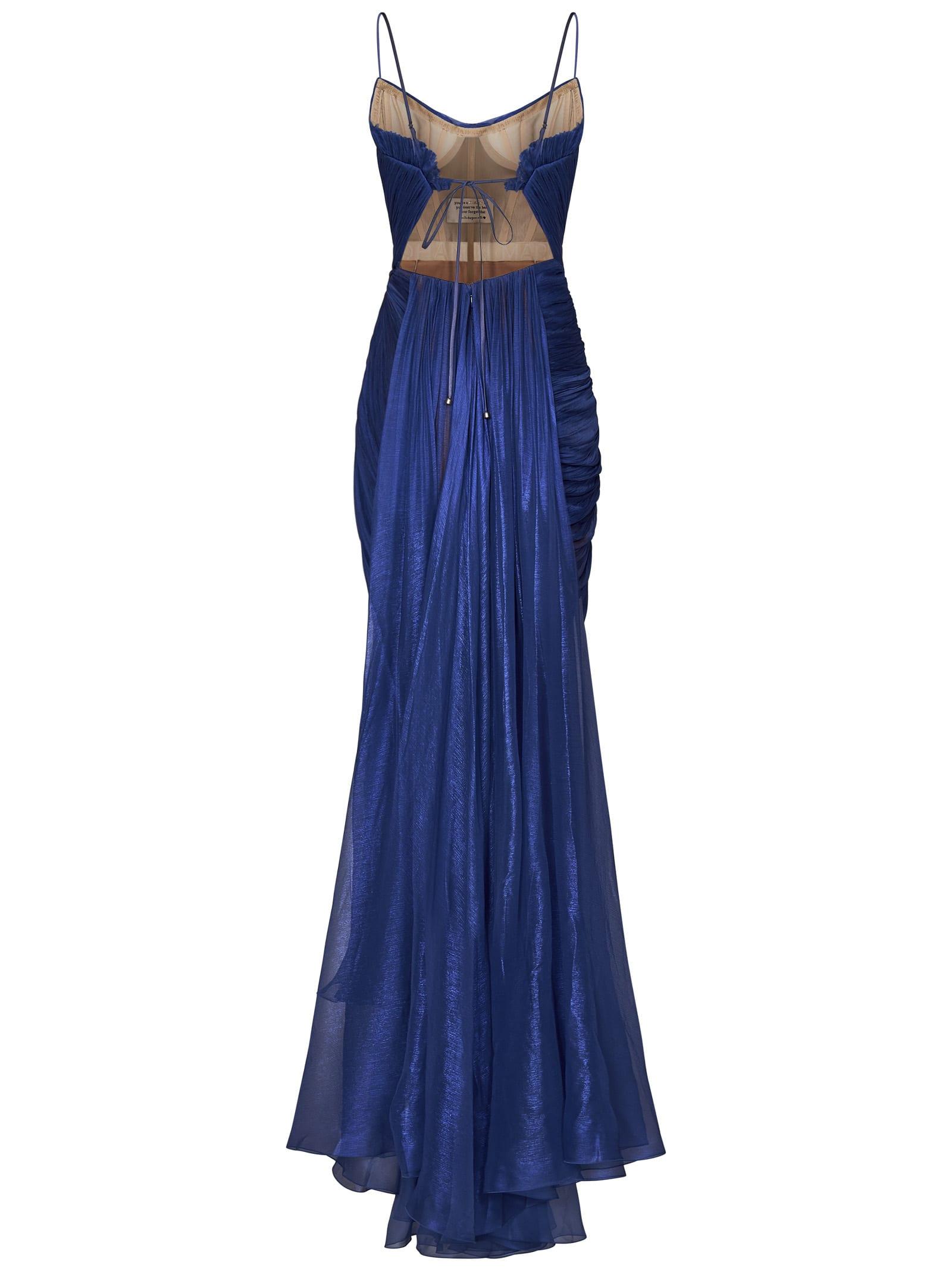 brunch dress for women Bandana Print Pleated Maxi Dress Navy / Medium main image 0