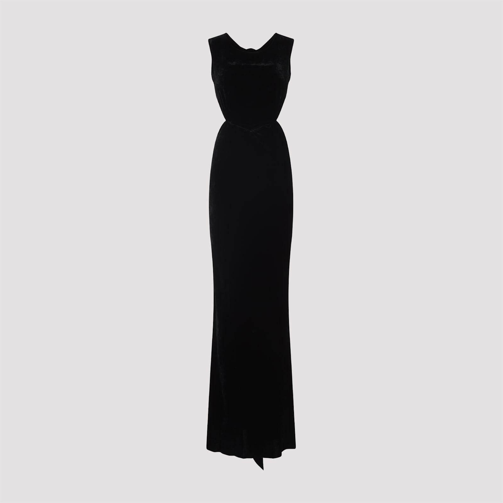 リックオウエンス Rick Owens Open Back Gown Long Dress Rick Owens Luna Gown | Black | FARFETCH