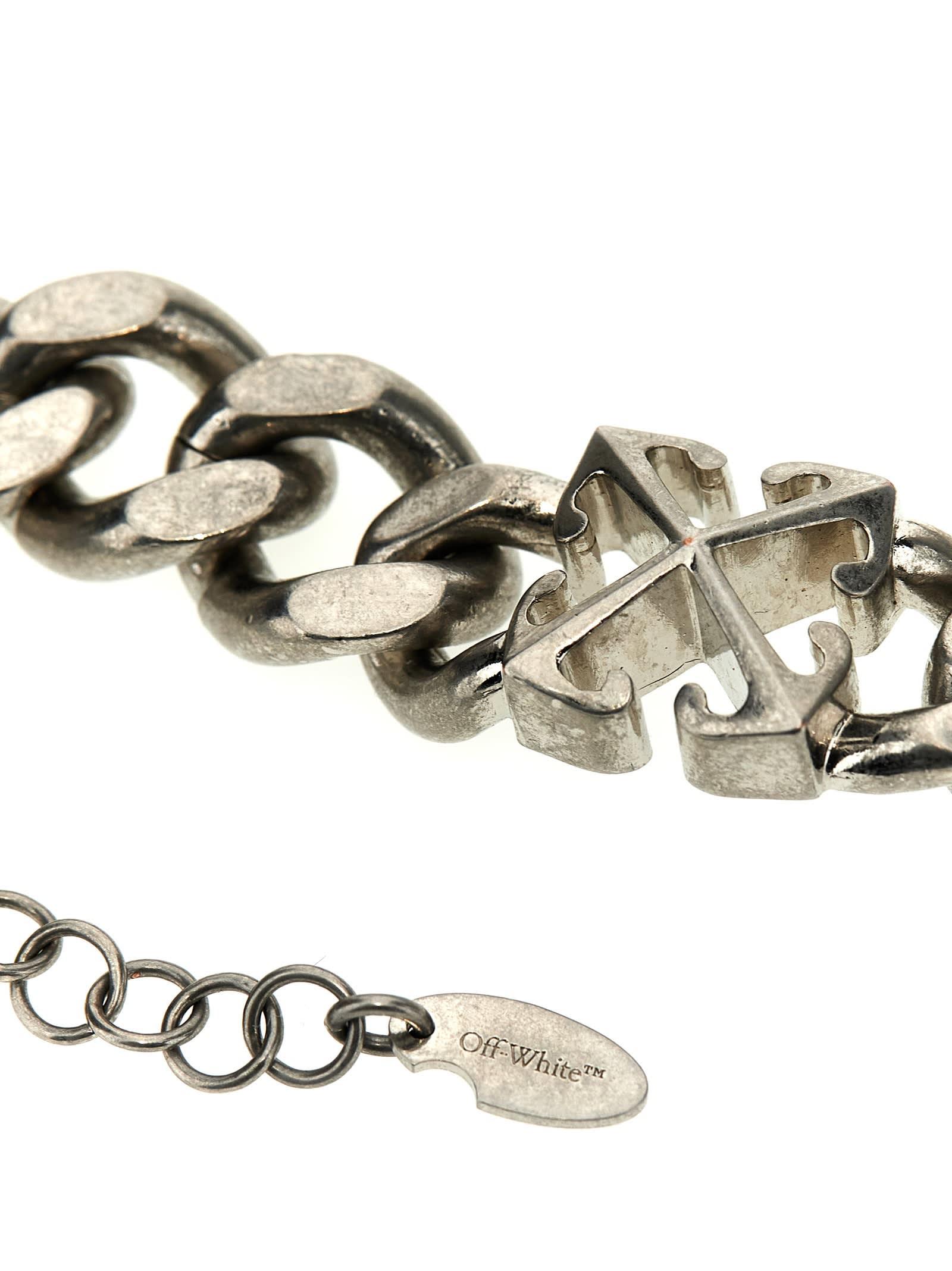 Off-White Silver Arrow Chain Bracelet