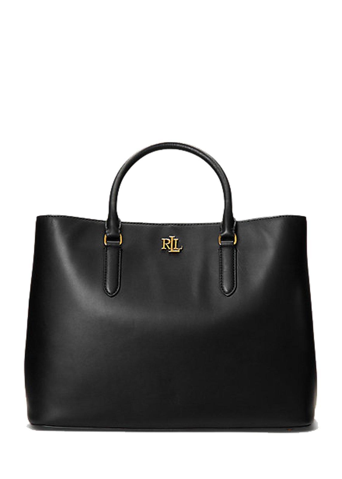 Lauren by Ralph Lauren Marcy Leather Small Tote Bag in Black Lyst