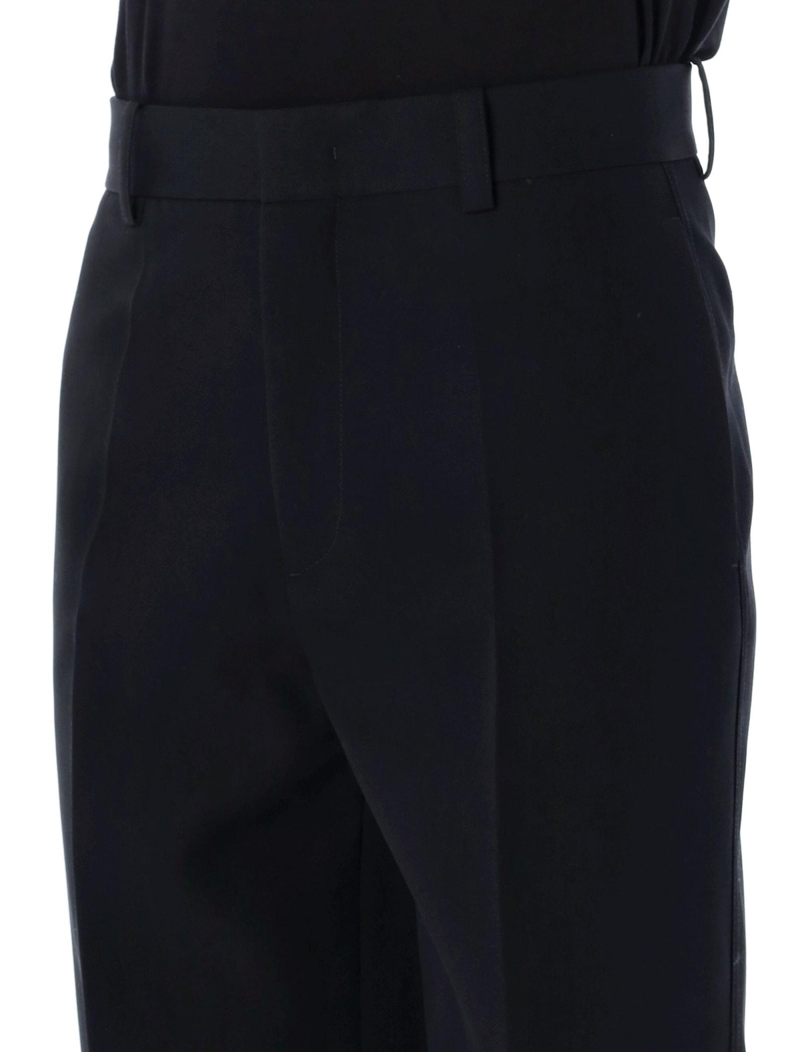 Jil Sander Sharp Wool Gabardine Pants in Black for Men | Lyst
