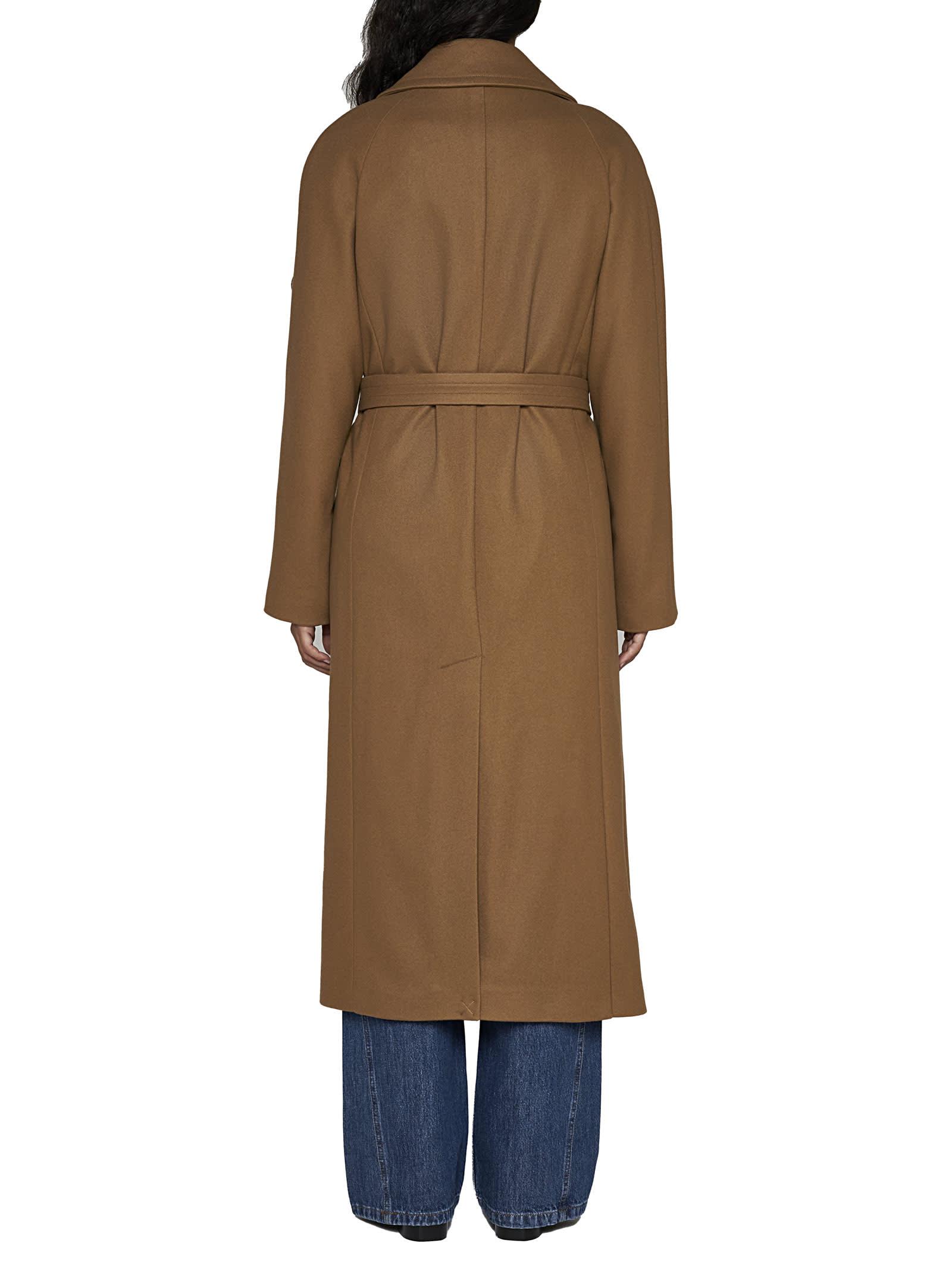 A.P.C concealed-fastening Belted Trench Coat - Neutrals