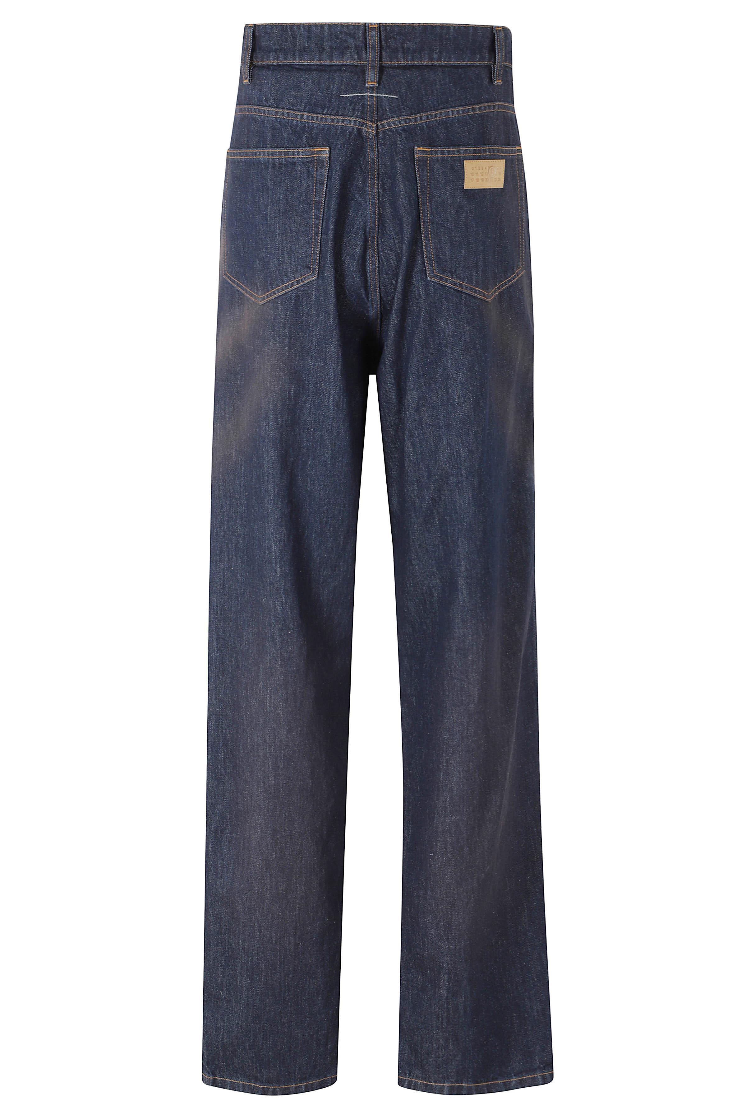 MM6 by Maison Margiela Pantalone 5 Tasche Cotone Jean in Blue for