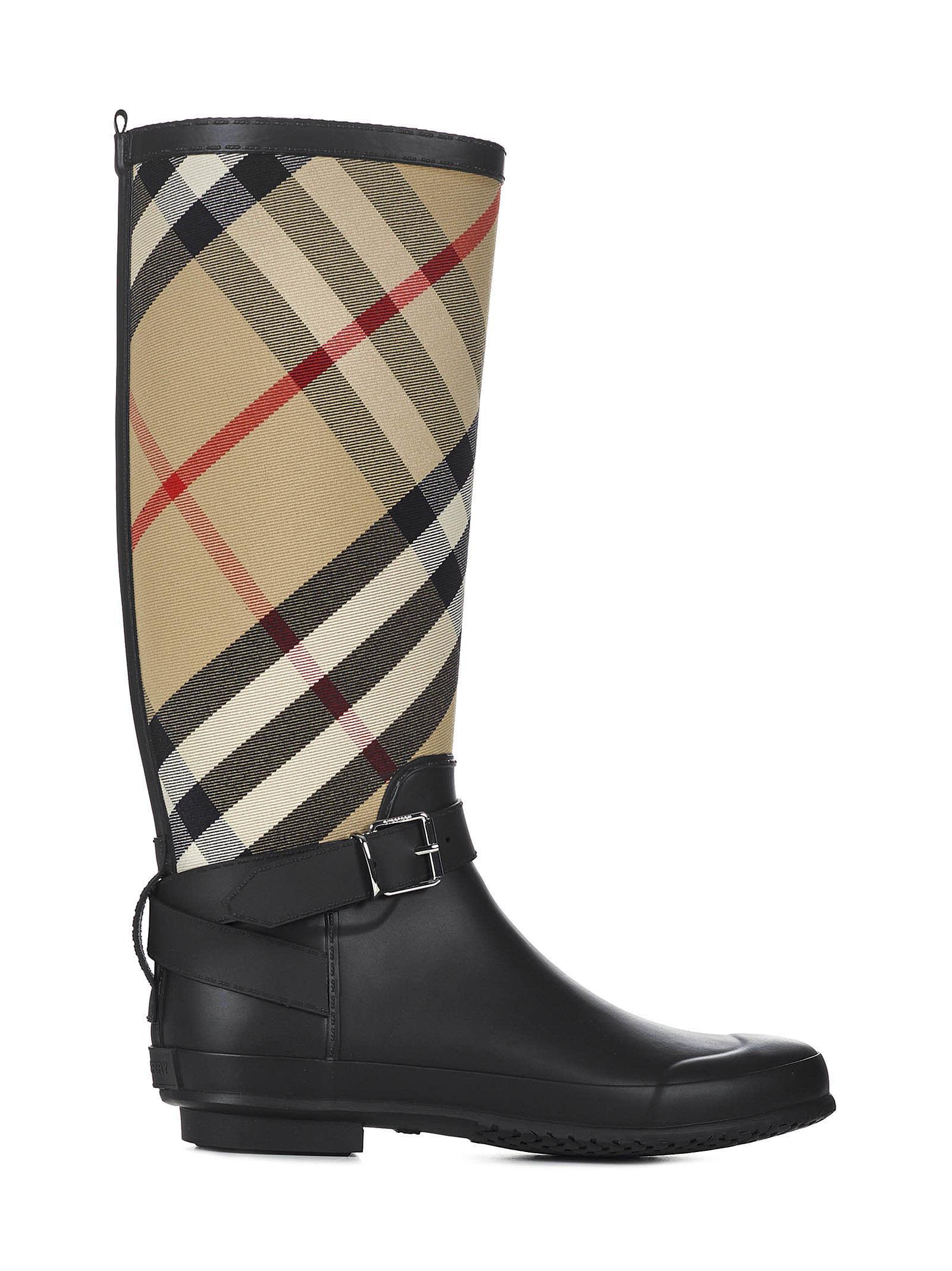 Burberry Rubber Boots in Black - Lyst