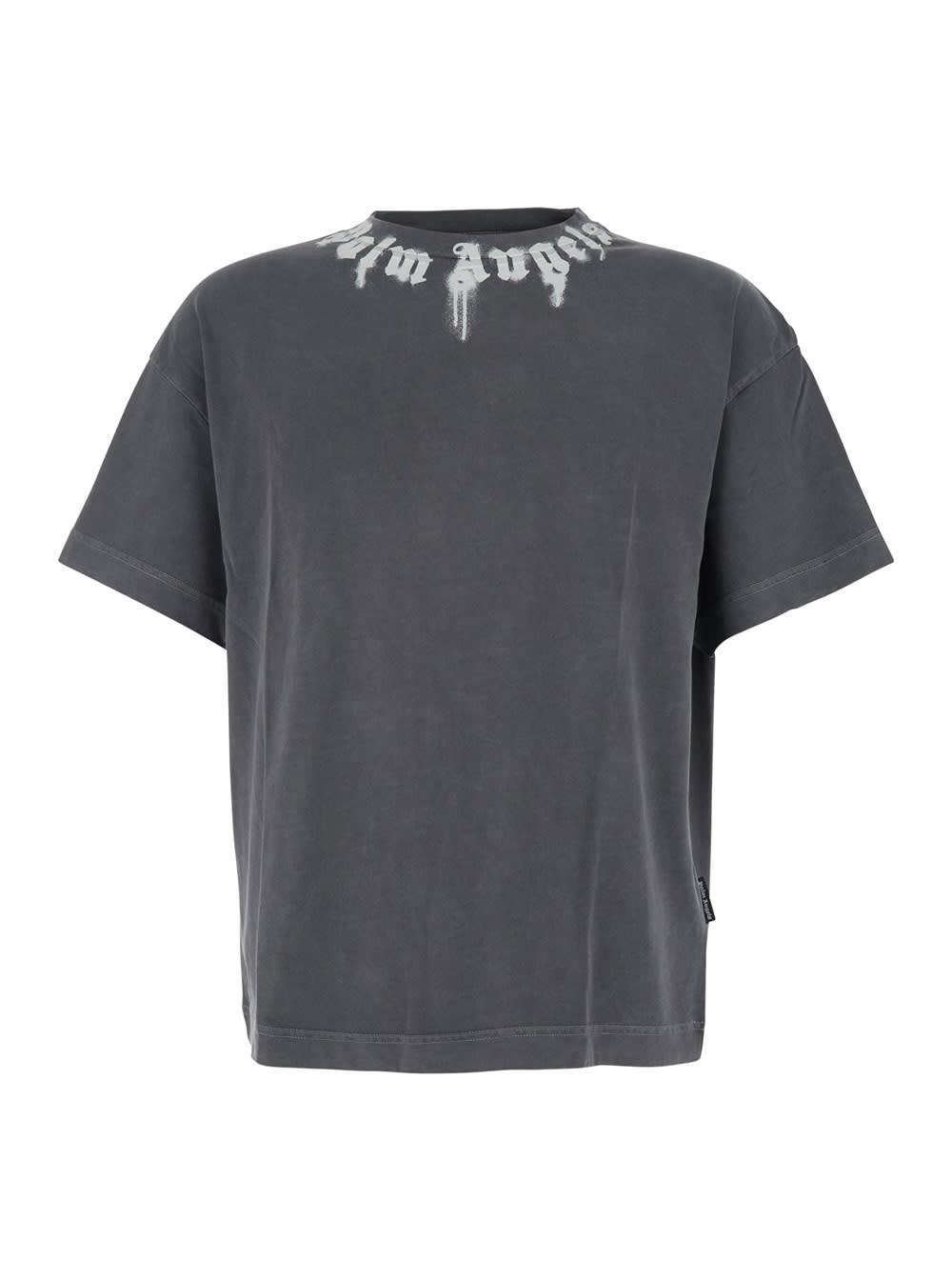 Palm Angels｜SHORT-SLEEVED ROUND NECK T-SHIRTS (PWAA064F Palm Angels Short sleeve t-shirts for Men | Online Sale up