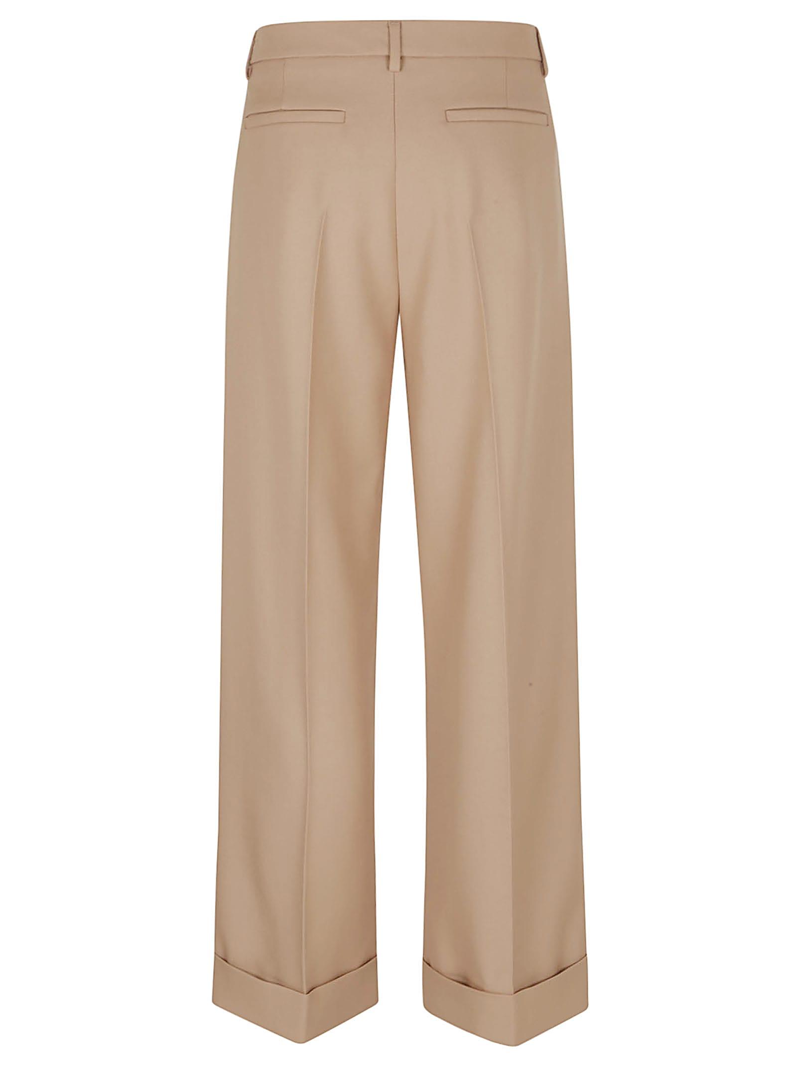 パンツ VALENTINO 'Dry Tailoring Wool' valentino pants Beige Valentino Virgin wool wide-leg pants Valentino