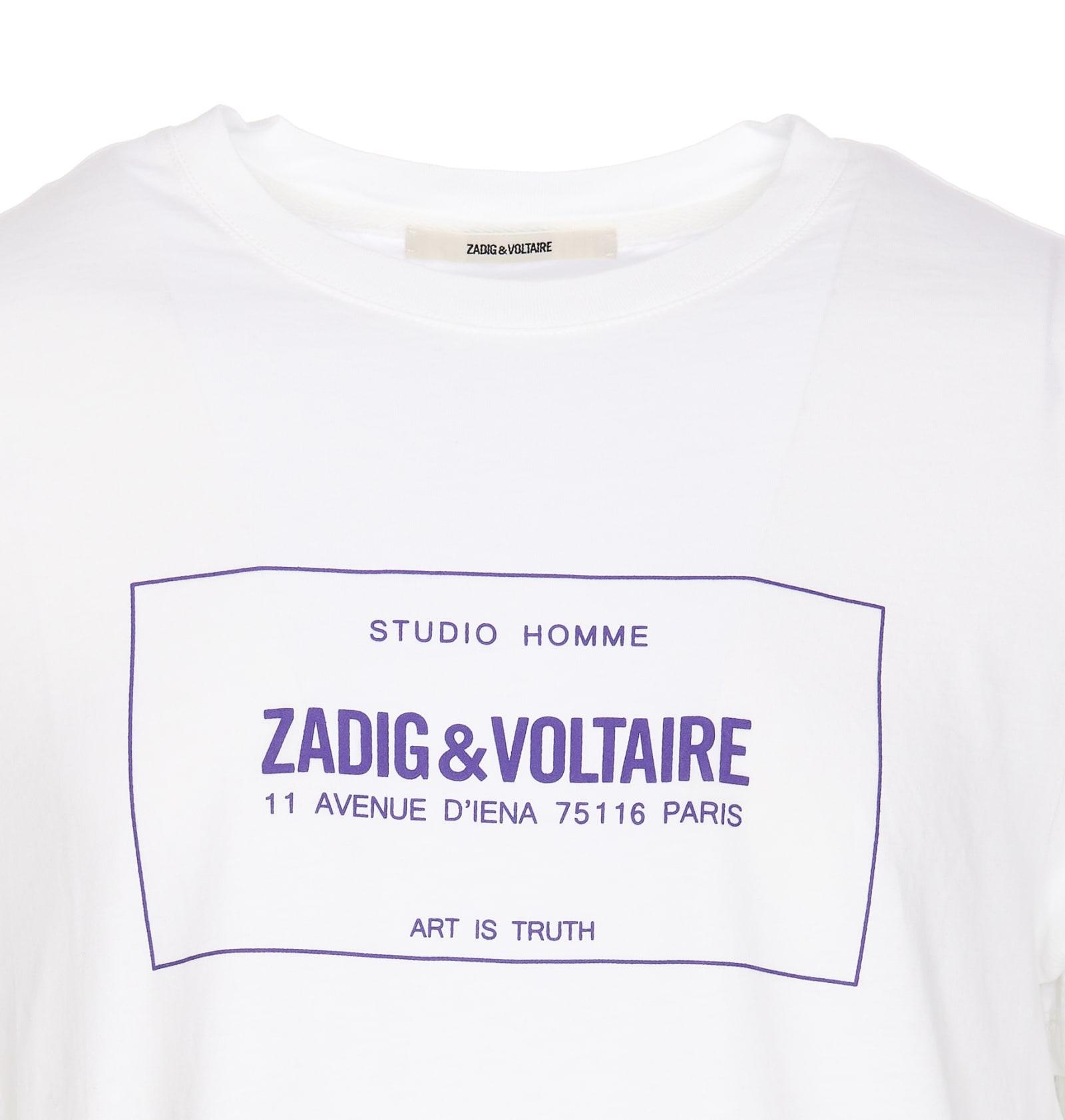 Zadig & Voltaire Ted Hc T-shirt in White for Men | Lyst