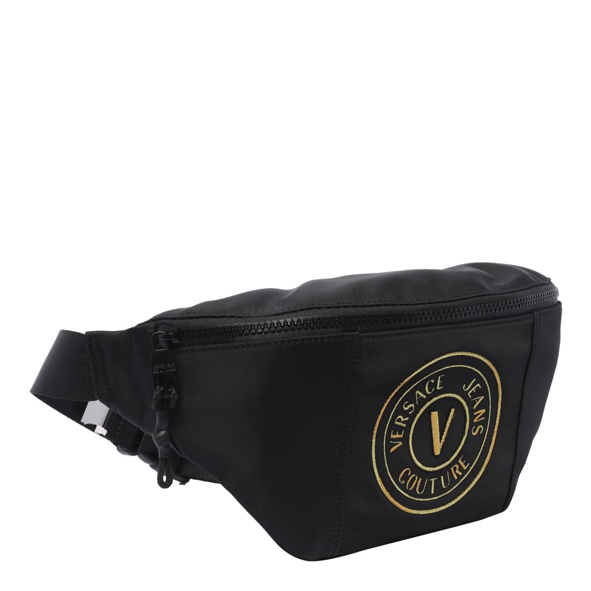 Versace Jeans Couture Black V-Emblem Bag