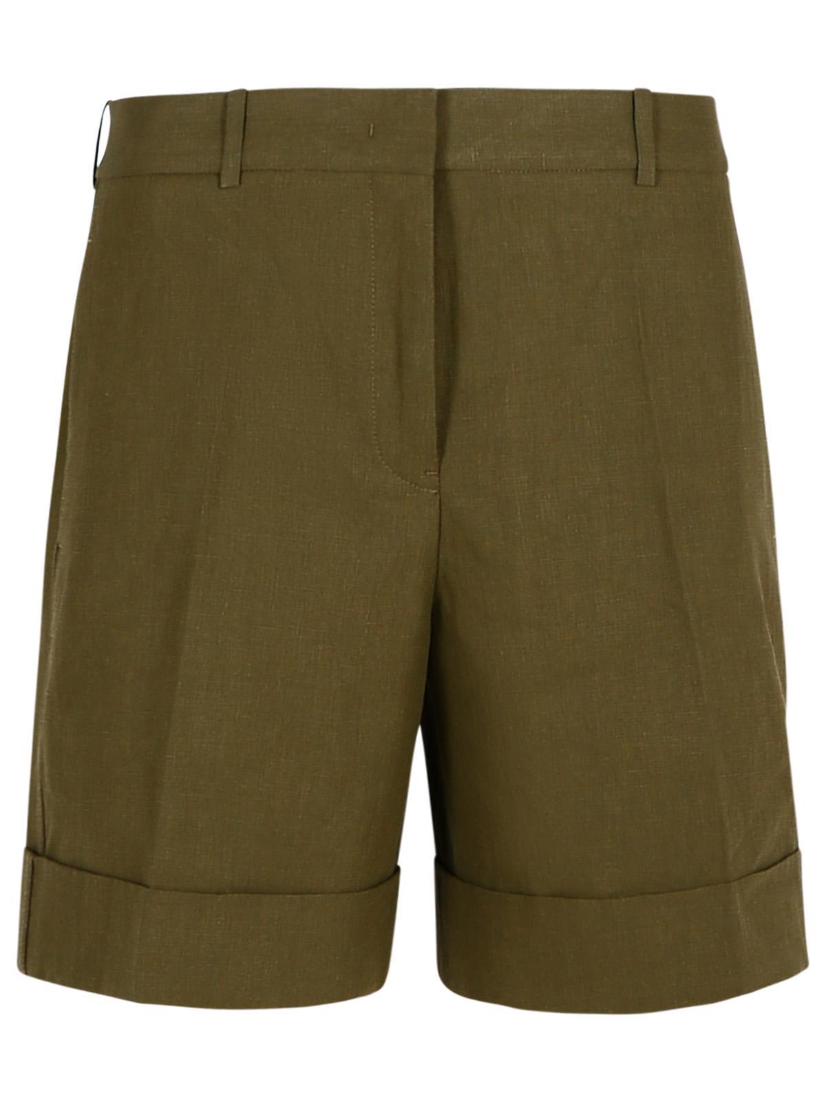 【関税＆送料込み】Jil Sander Linen Bermuda Shorts Jil Sander Linen Shorts in Green | Lyst