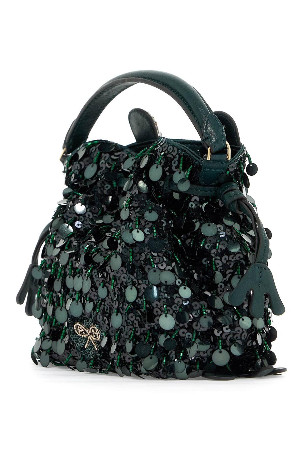 Anya Hindmarch Mini Frog Bag With Sequins in Black | Lyst