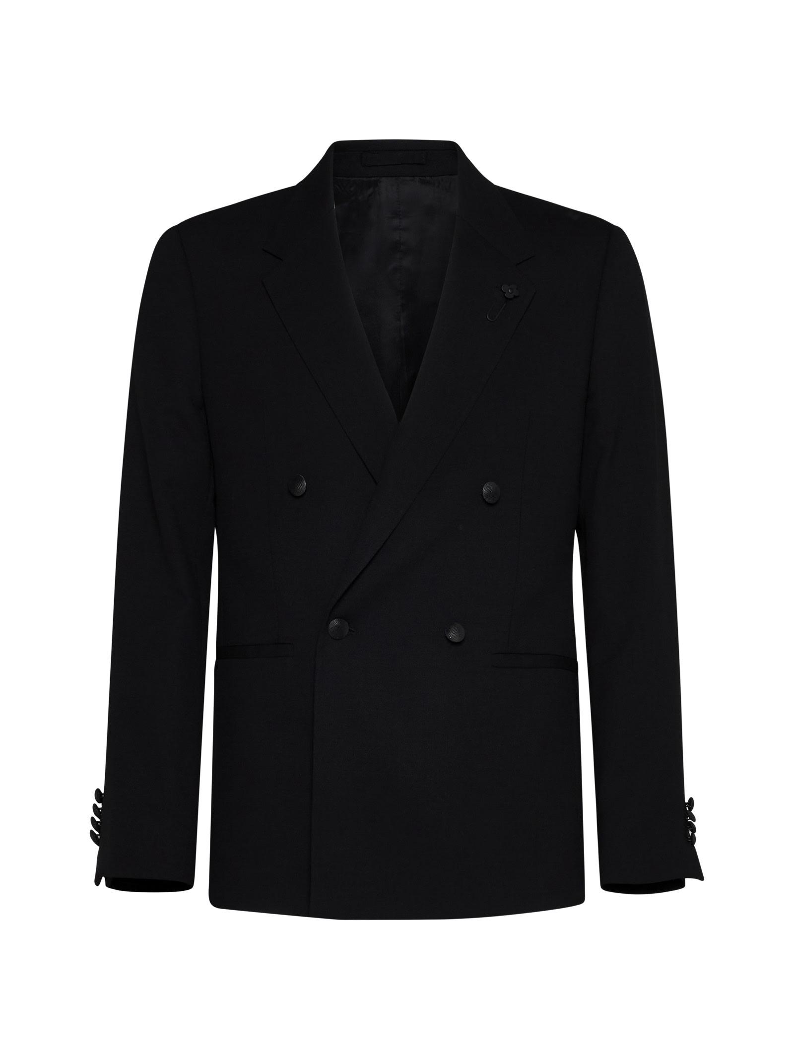 Lardini single-breasted bouclé blazer - Pink