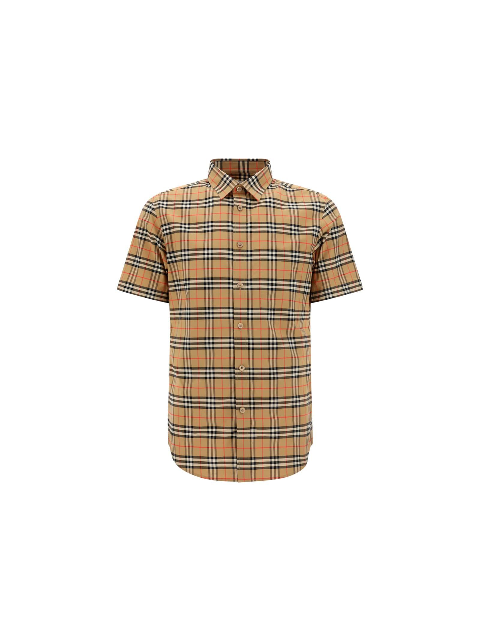 Burberry Simpson Shirt in Natural for Men | Lyst