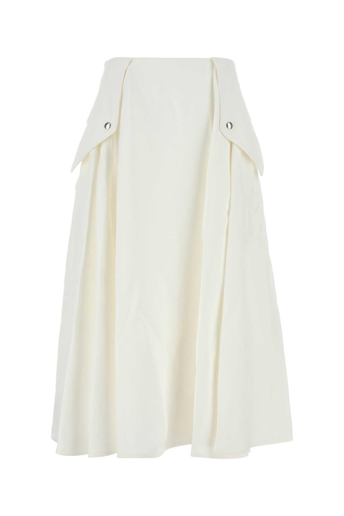 スカート Bottega Veneta Printed Silk Skirt Bottega Veneta Silk Polka-Dots Printed Knee-Length Skirt