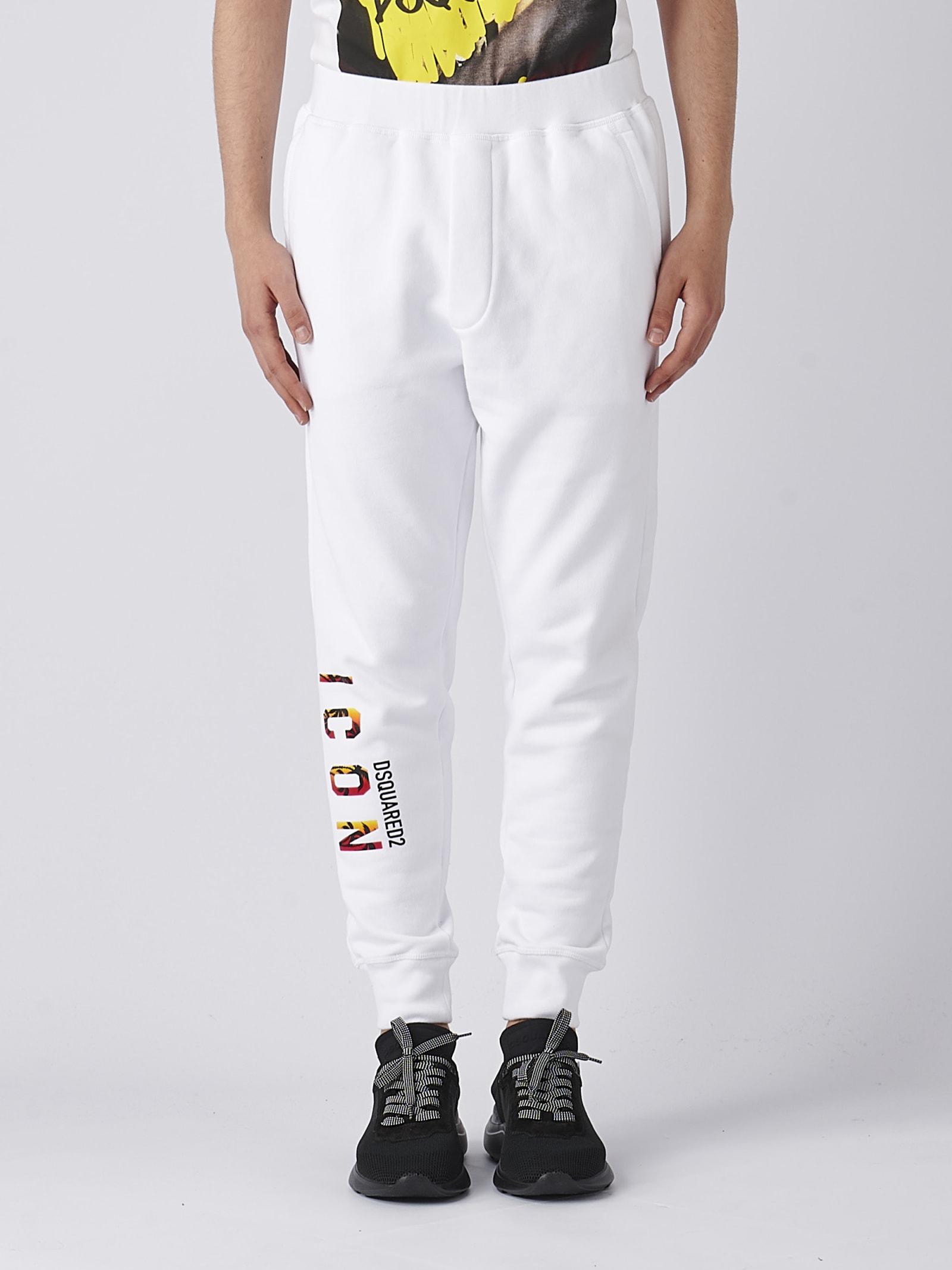 DSquared² Pantaloni Felpa Uomo Sweatpants in White for Men | Lyst