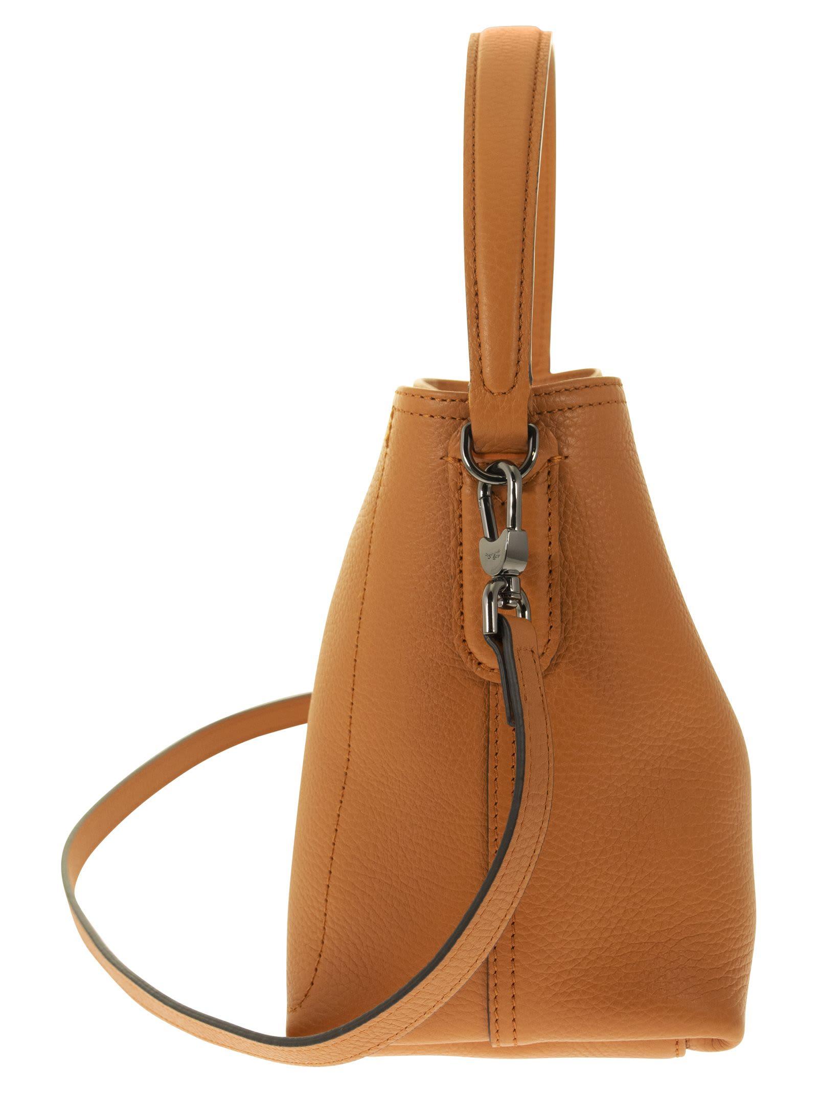 12872 LONGCHAMP Roseau Essential Small Leather Bucket Bag SIENNA