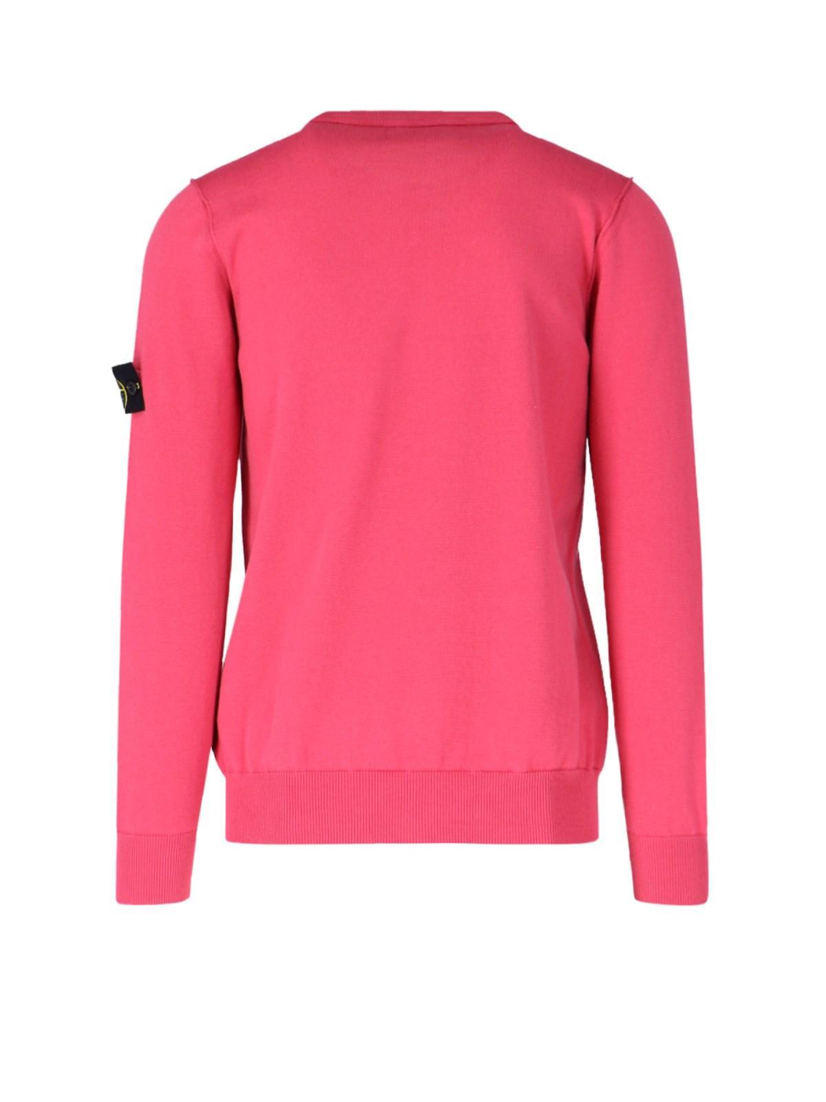 Stone Island Logo Shirt in Pink for Men | Lyst