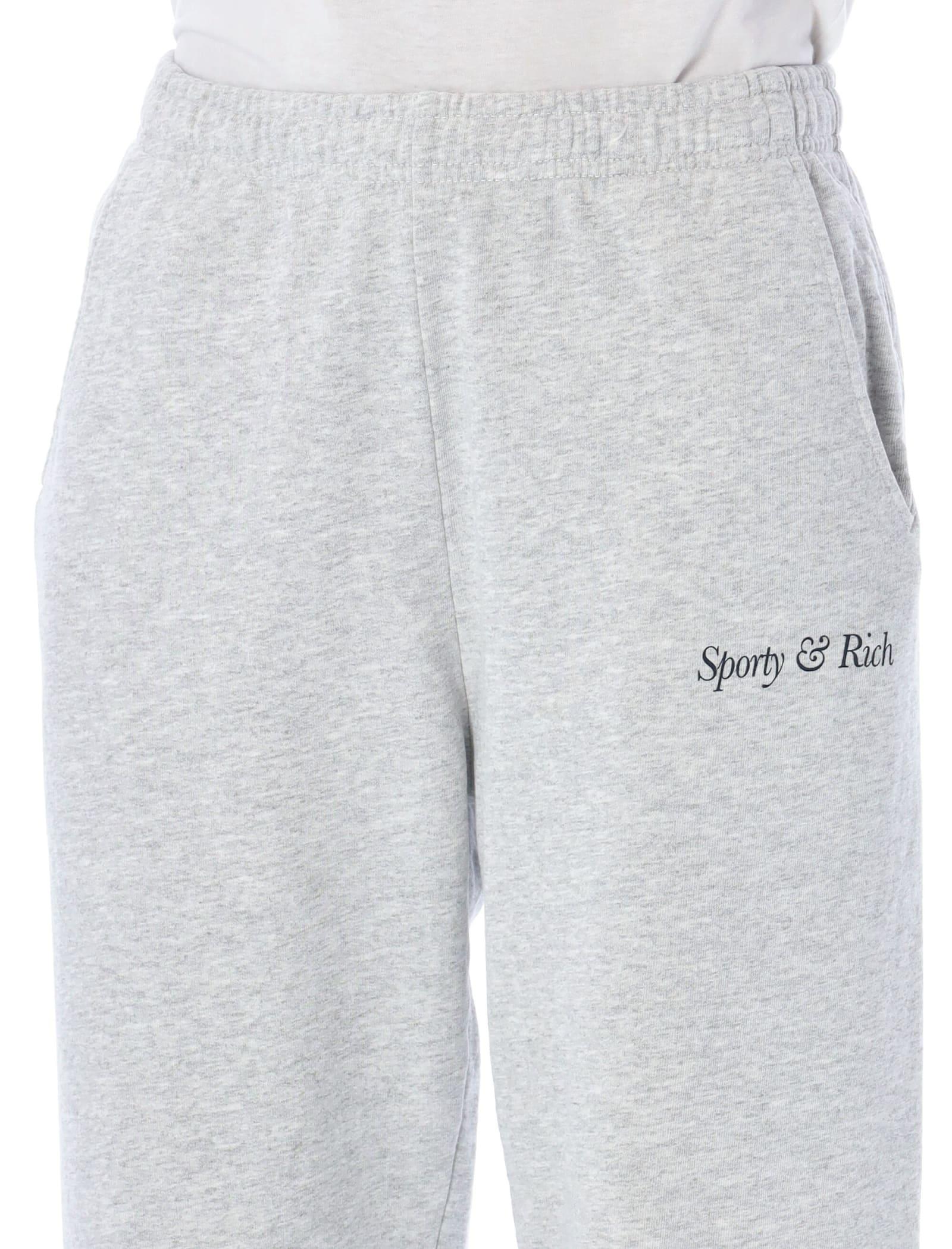 Sporty & Rich Italic Logo Sweatpants in White | Lyst