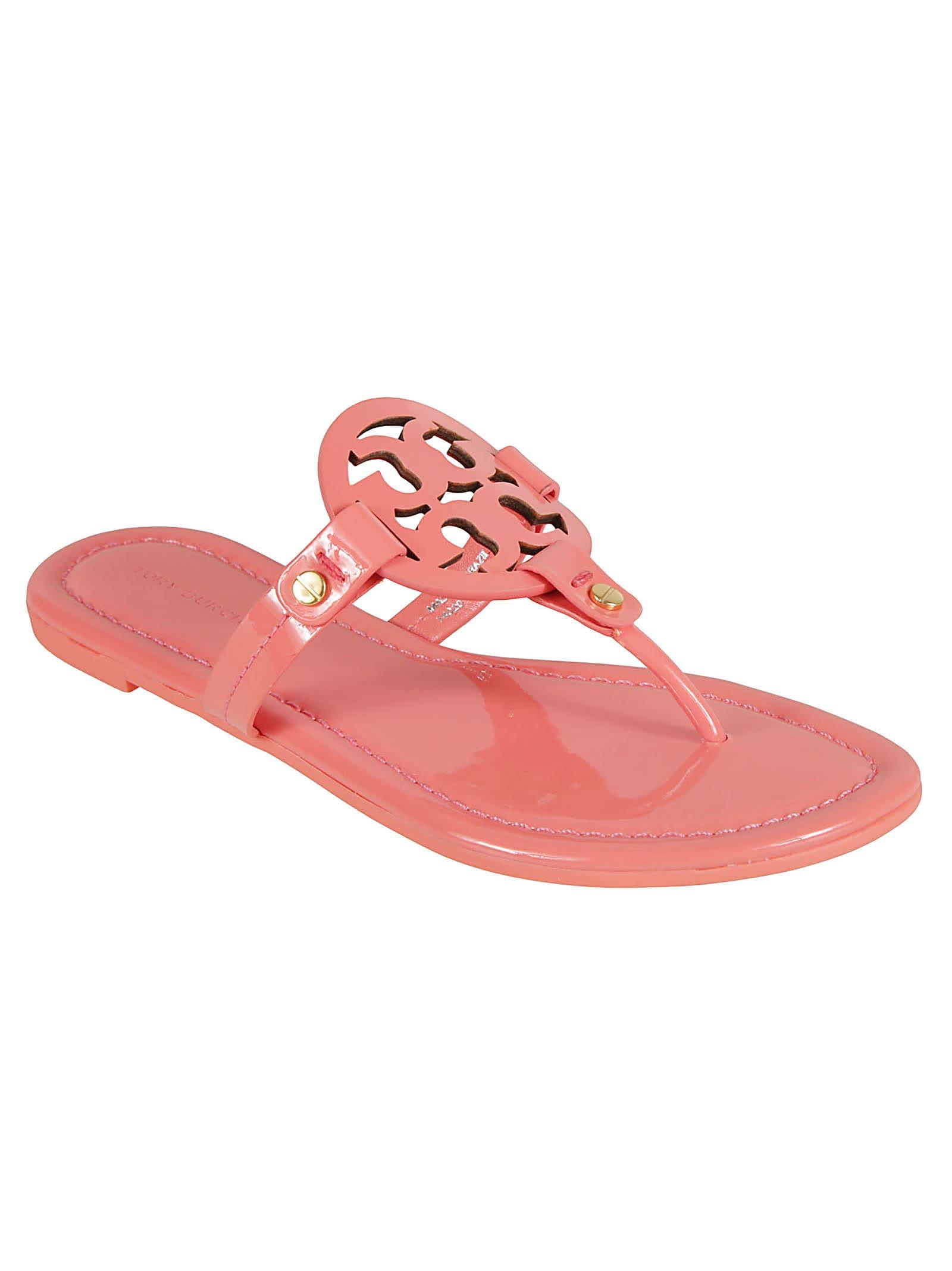 Pink tory burch miller sandals hot sale
