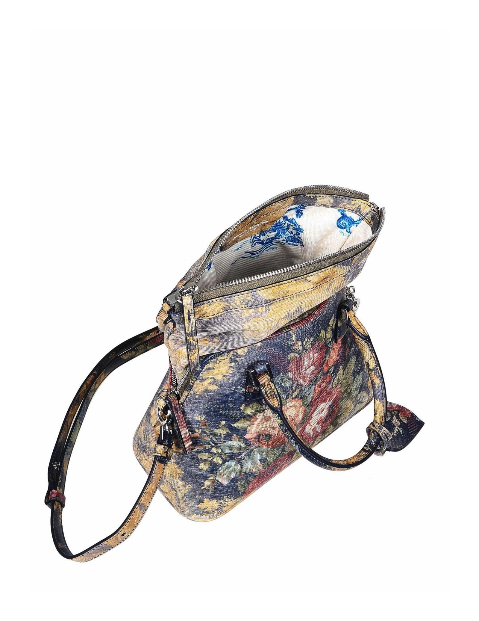 ショルダーバッグ・ポシェット MAISON MARGIELA LIGHT BLUE LEATHER AND FABRIC 5AC BUCKET BAG Maison Margiela Light Blue Leather And Fabric 5ac Bucket Bag