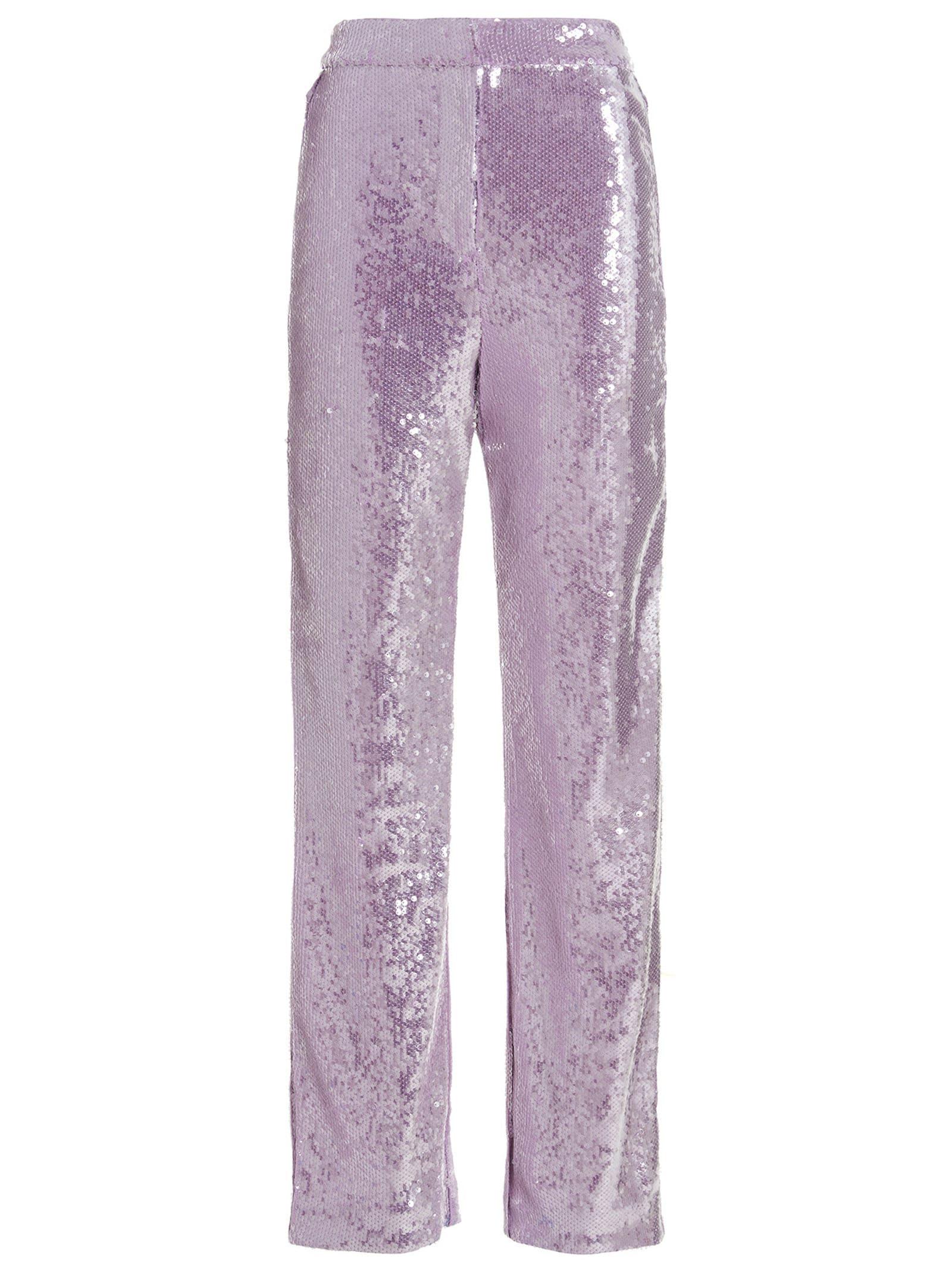 ROTATE BIRGER CHRISTENSEN Sequin Pants in Purple | Lyst