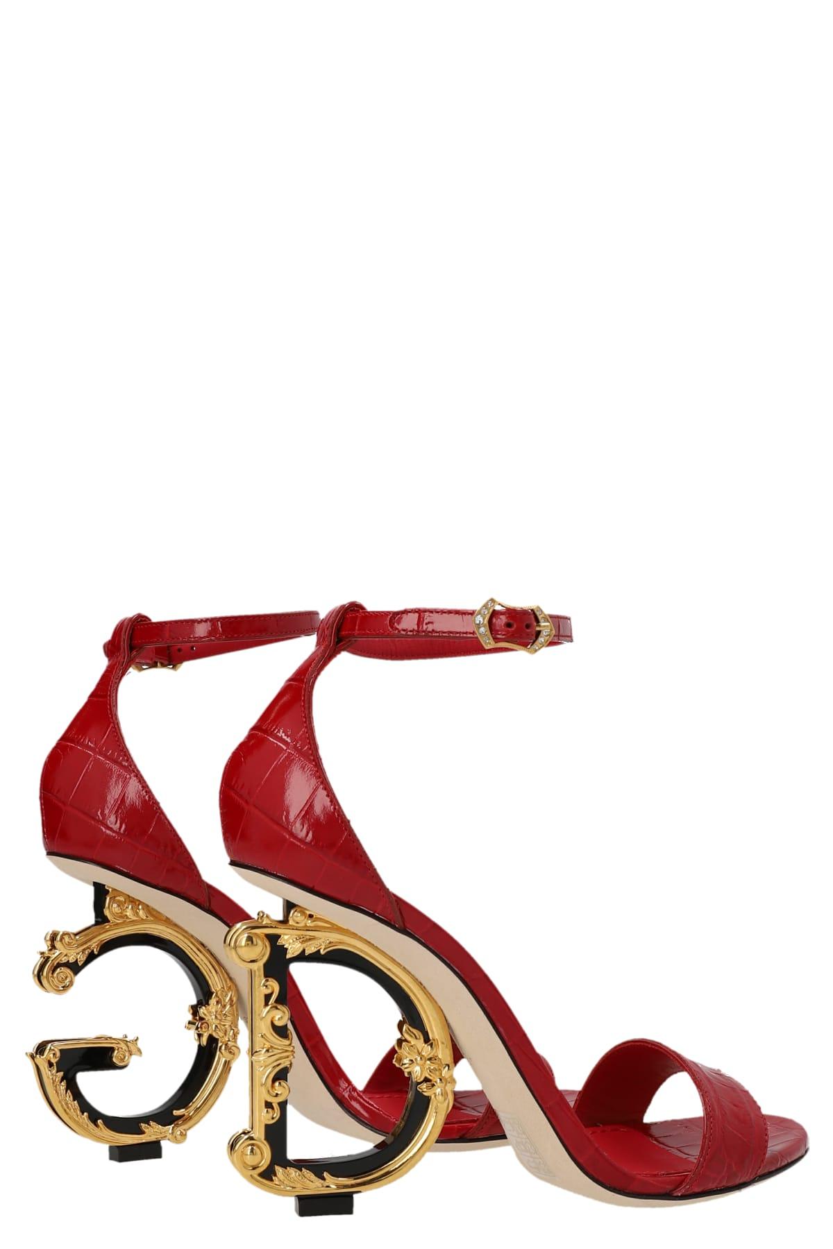 dolce and gabbana sparkly shoes red
