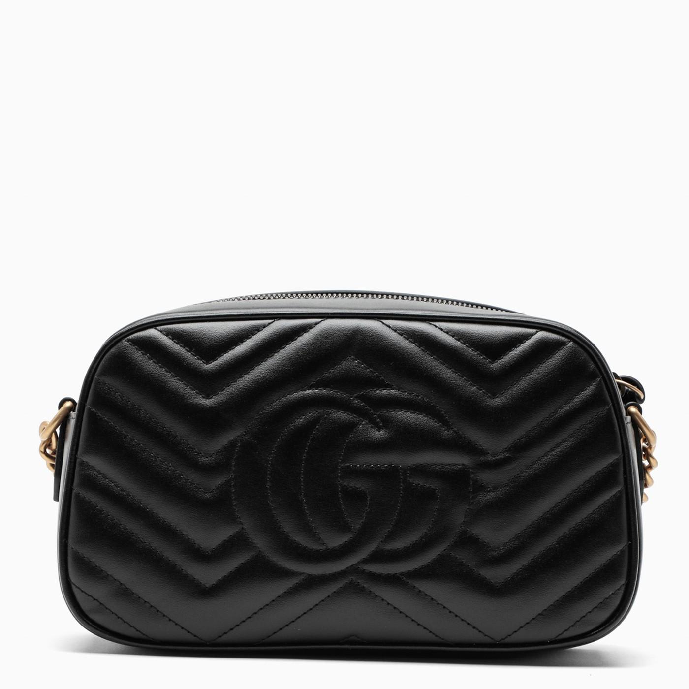 GUCCI GG marmont small matelassé shoulder bag in White Leather