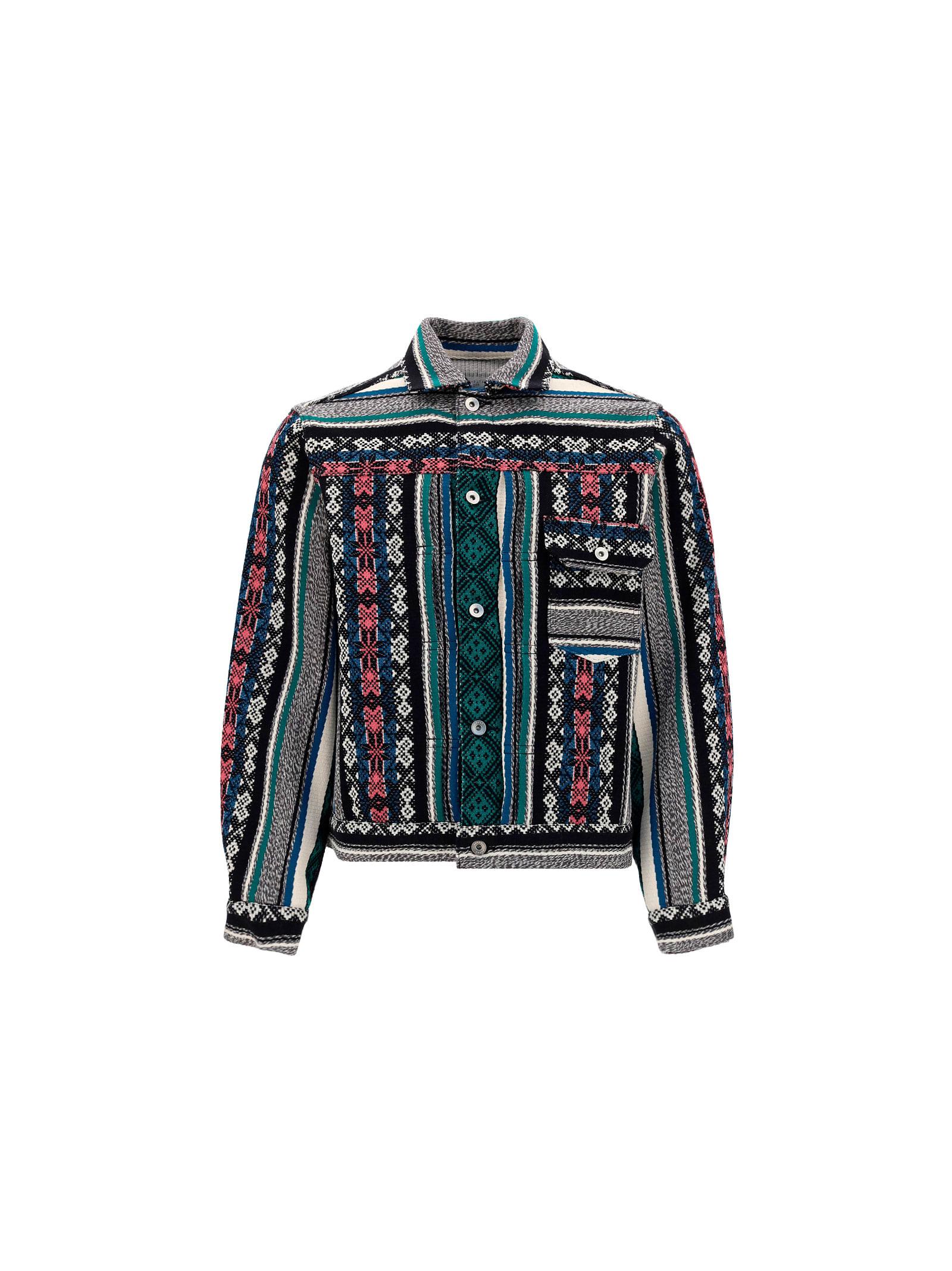 22ss sacai Rug Jacquard Blouson 【公式通販】