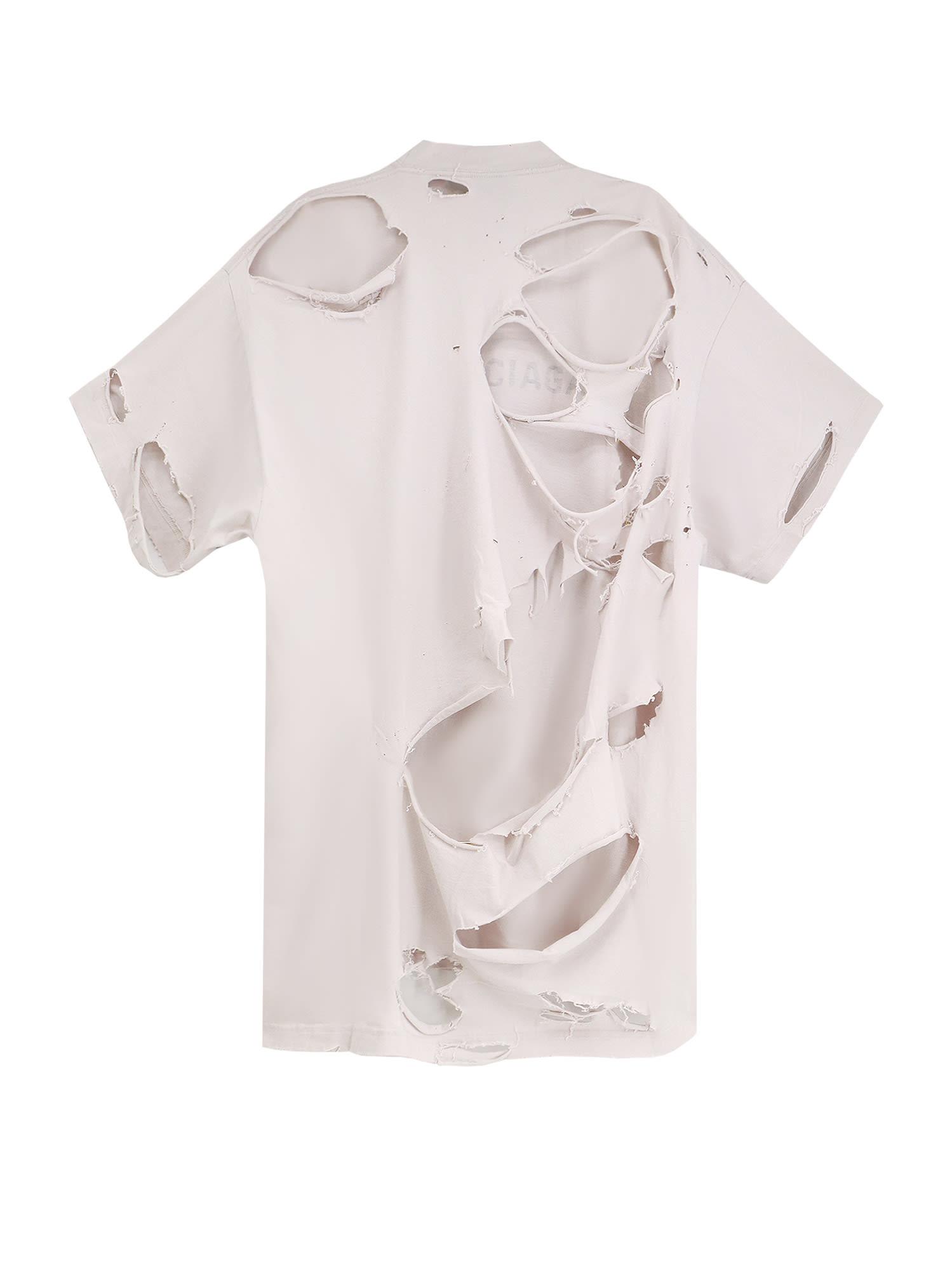 バレンシアガ Balenciaga Ripped Sleeve Shirt Balenciaga Ripped Sleeve Shirt | italist