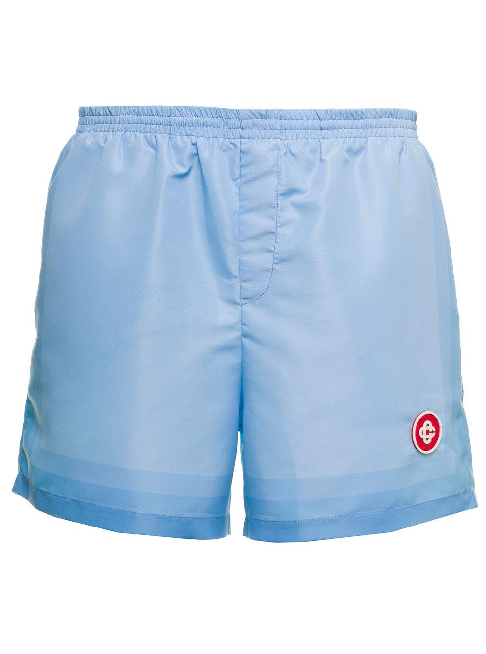 Light Blue Nylon Swim Shorts 