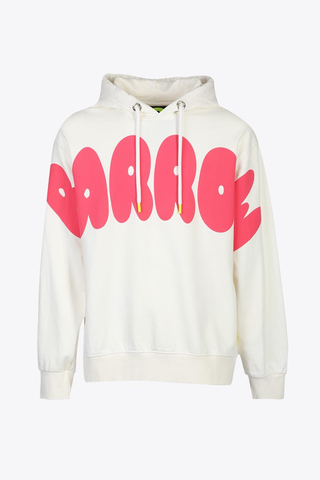 Barrow Hoodie Off-white Hoodie With Pink Logo | Lyst
