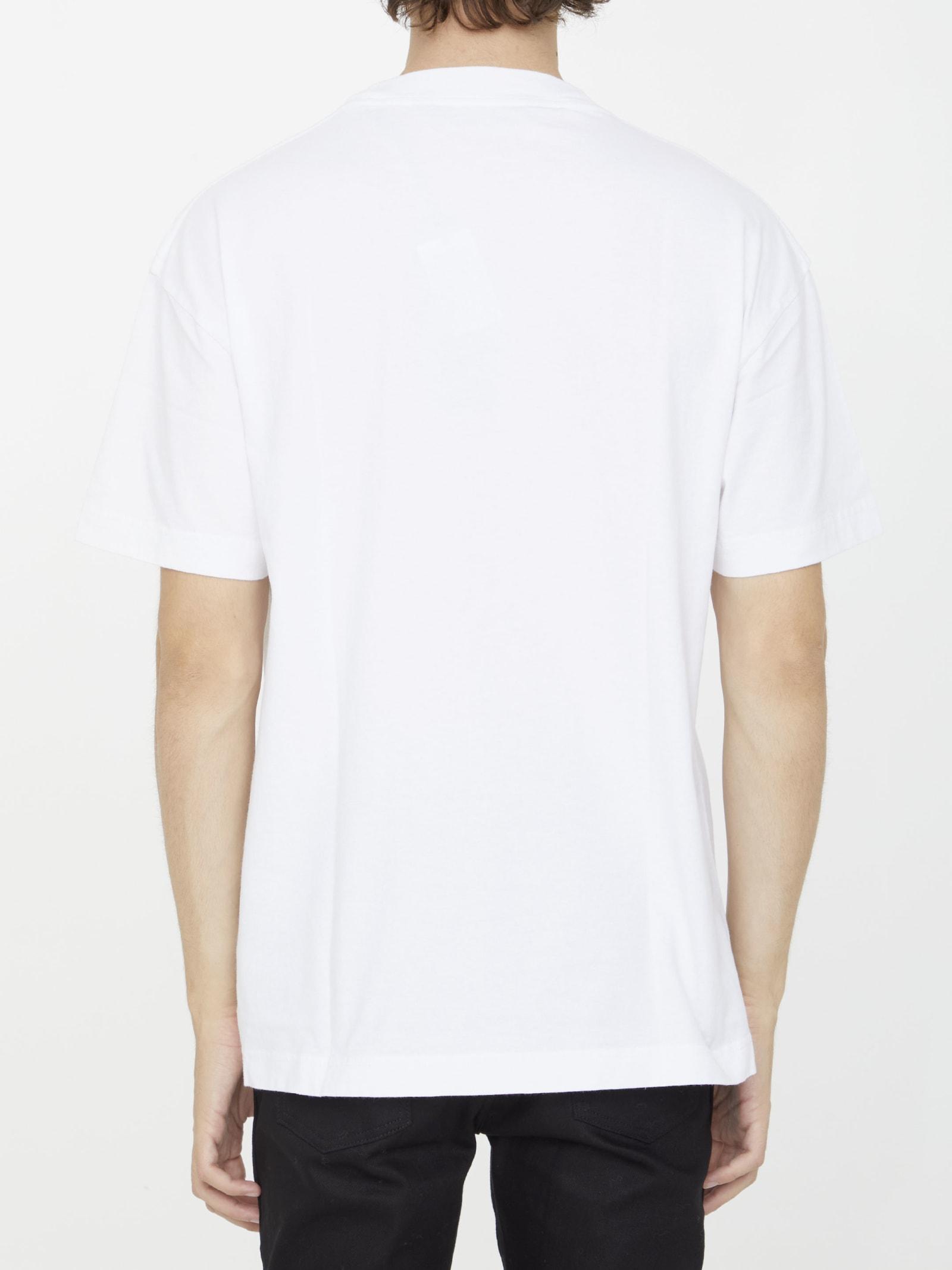 Tシャツ・カットソー Palm Angels Milano Stud Loose Fit T-Shirt in Off White Off-White Milano Stud Loose T-Shirt by Palm Angels on Sale