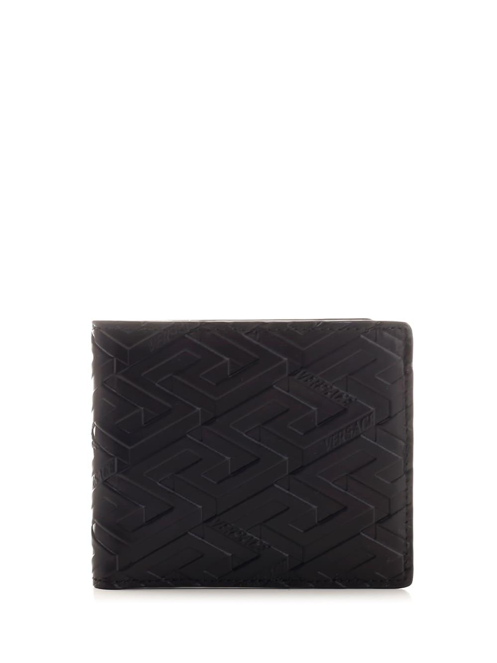 Versace Black La Greca Signature Wallet for Men | Lyst