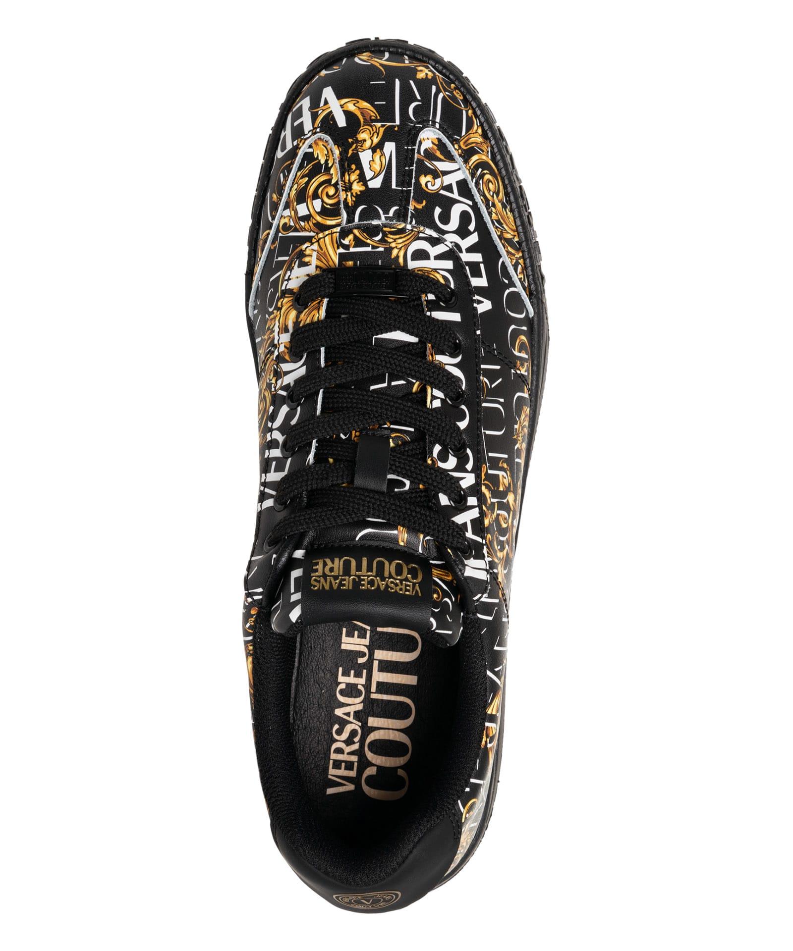 te veel attribuut Rationeel Versace Jeans Couture Court 88 Logo Couture Sneakers in Black for Men | Lyst